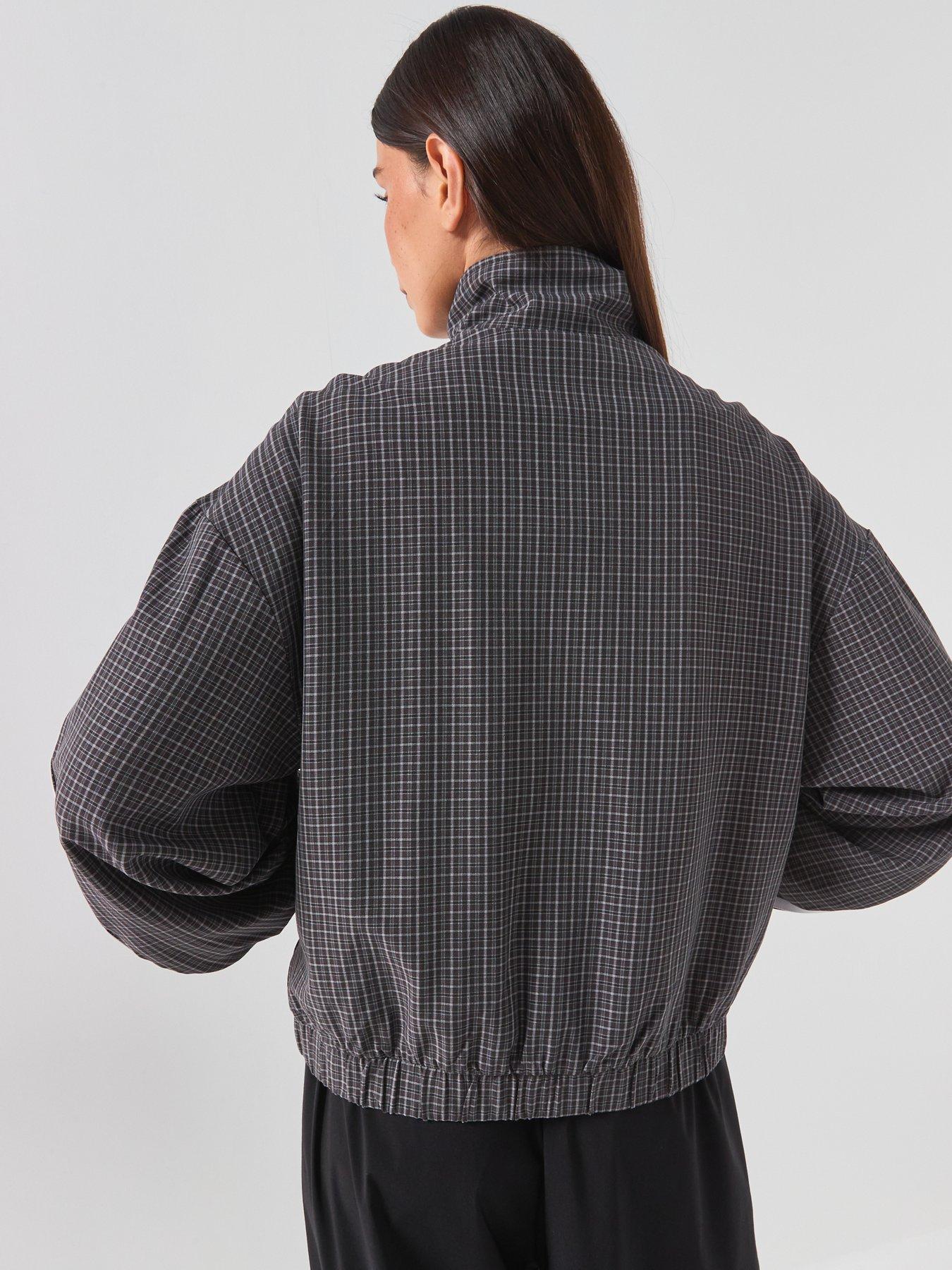 Image 2 of 7 of adidas Originals Womens Check Track Top - Grey