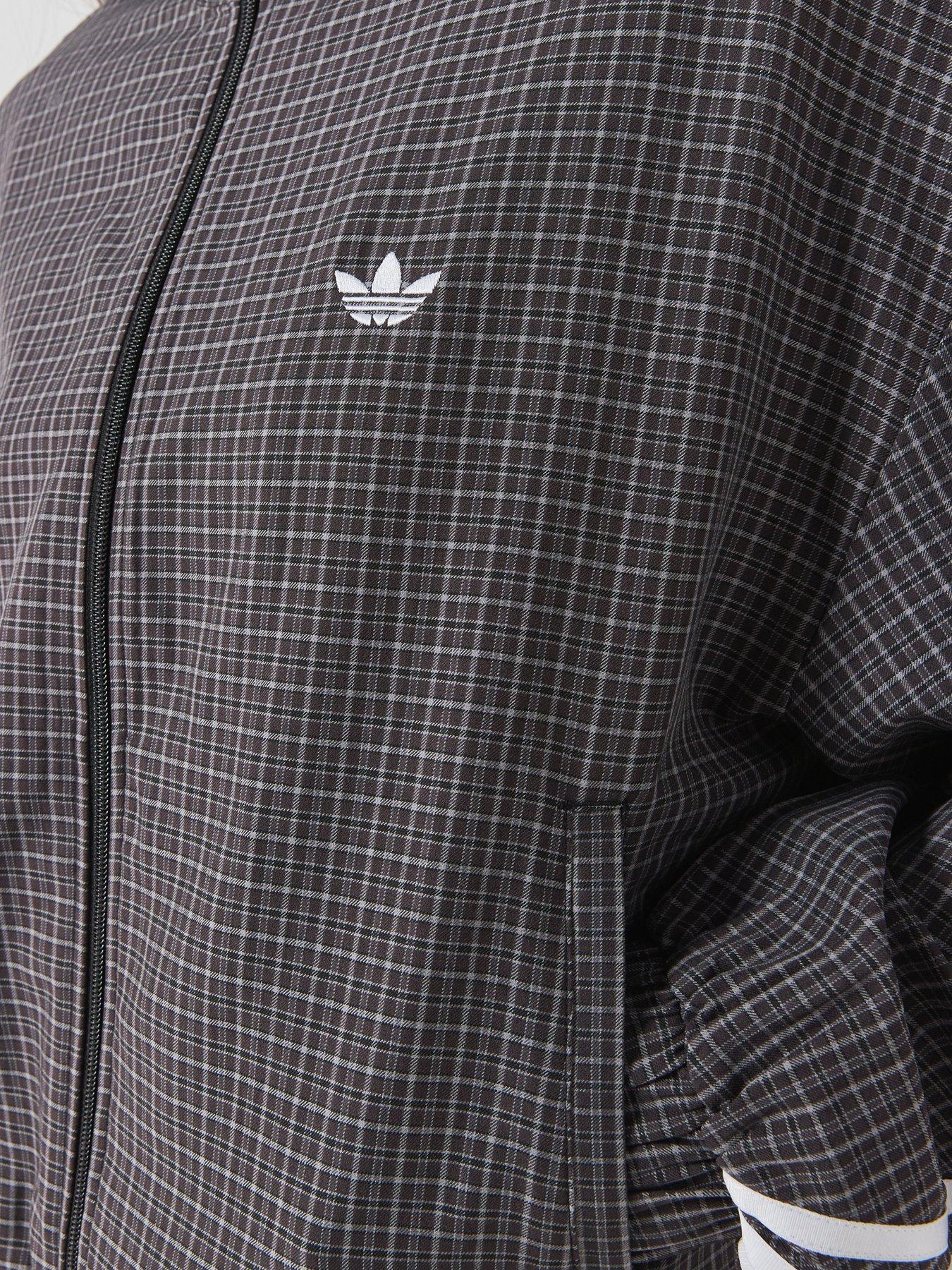 Image 4 of 7 of adidas Originals Womens Check Track Top - Grey