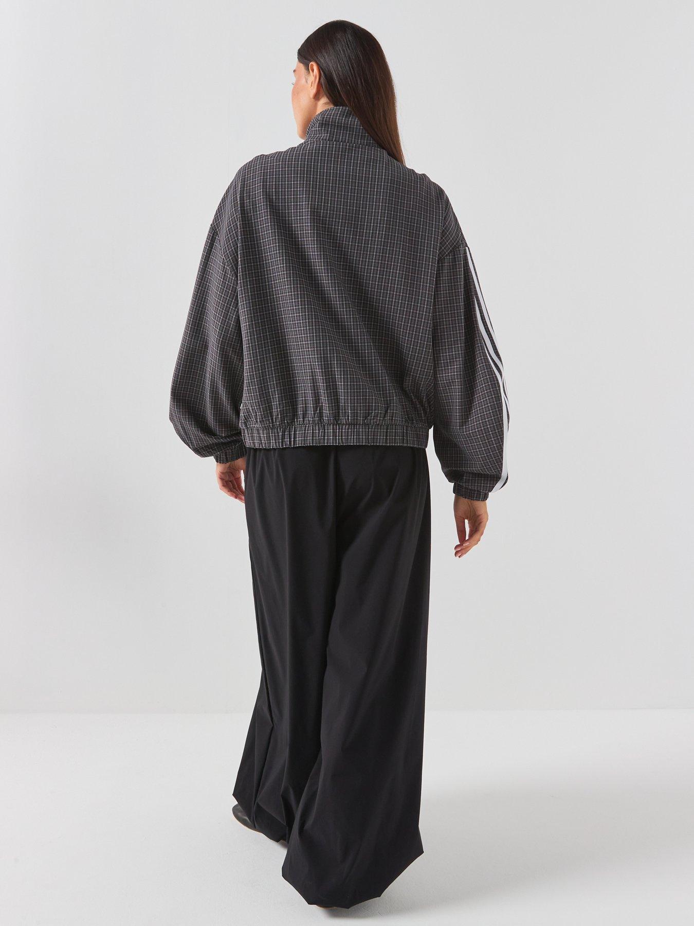 Image 6 of 7 of adidas Originals Womens Check Track Top - Grey