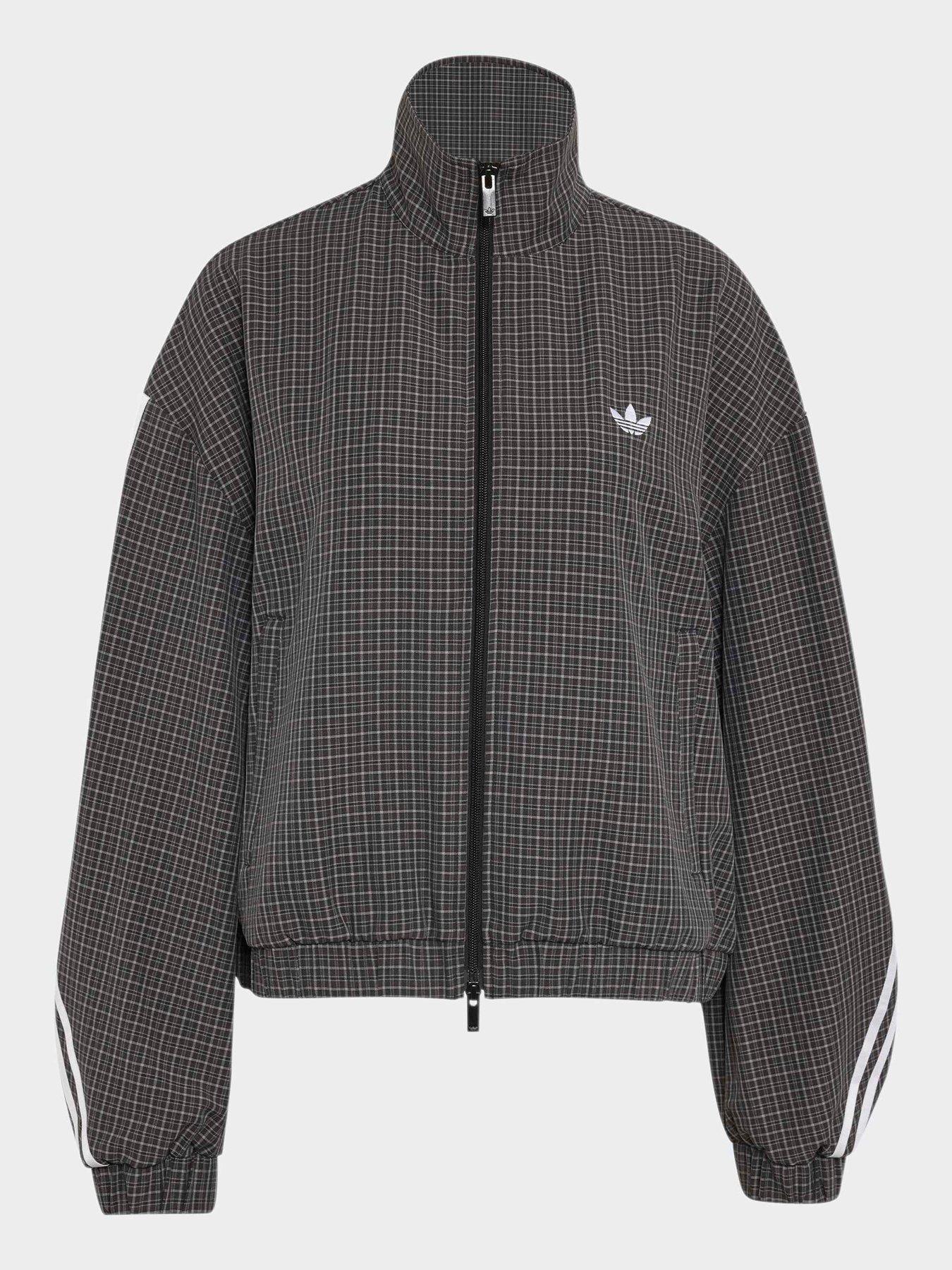 Image 7 of 7 of adidas Originals Womens Check Track Top - Grey