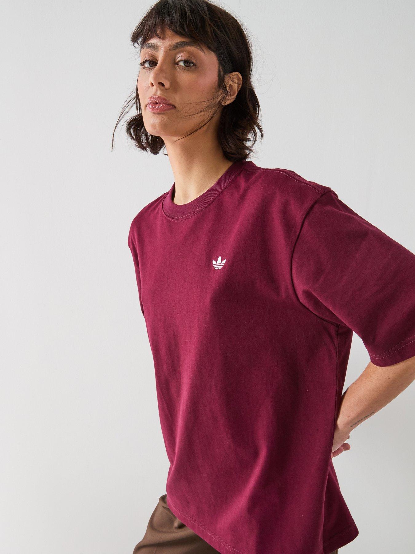 adidas Originals Womens Essentials Oversized Tee - Red