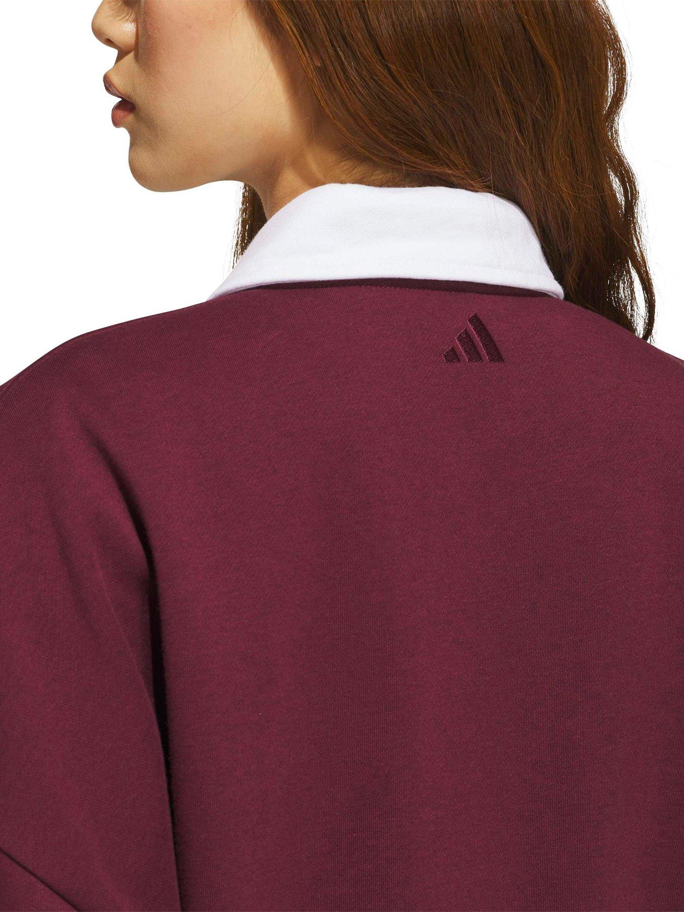 Image 5 of 5 of adidas Sportswear Womens Elevated Everyday Polo Sweatshirt - Burgundy