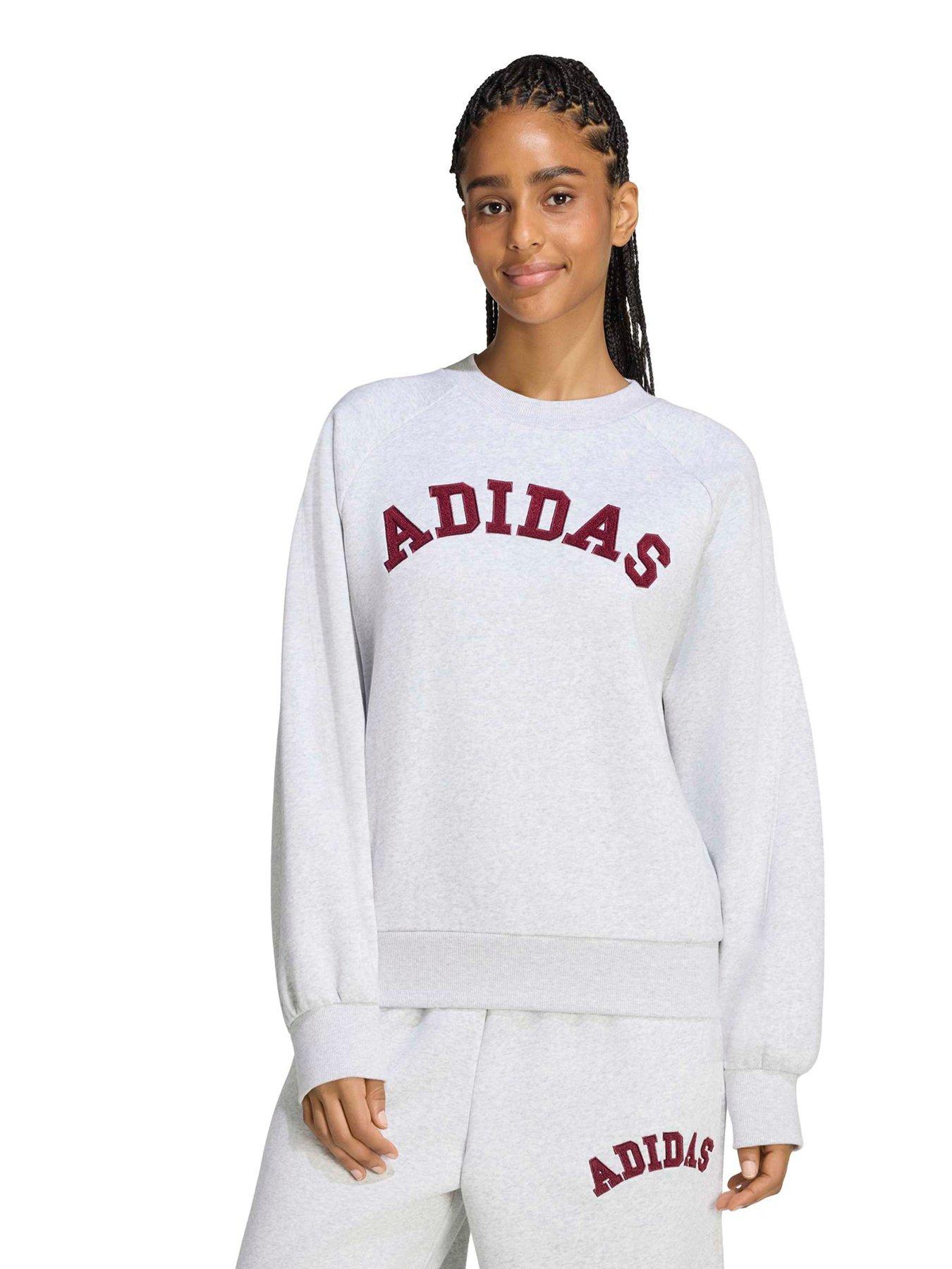 adidas Sportswear Womens Logo Crew Sweatshirt - Grey