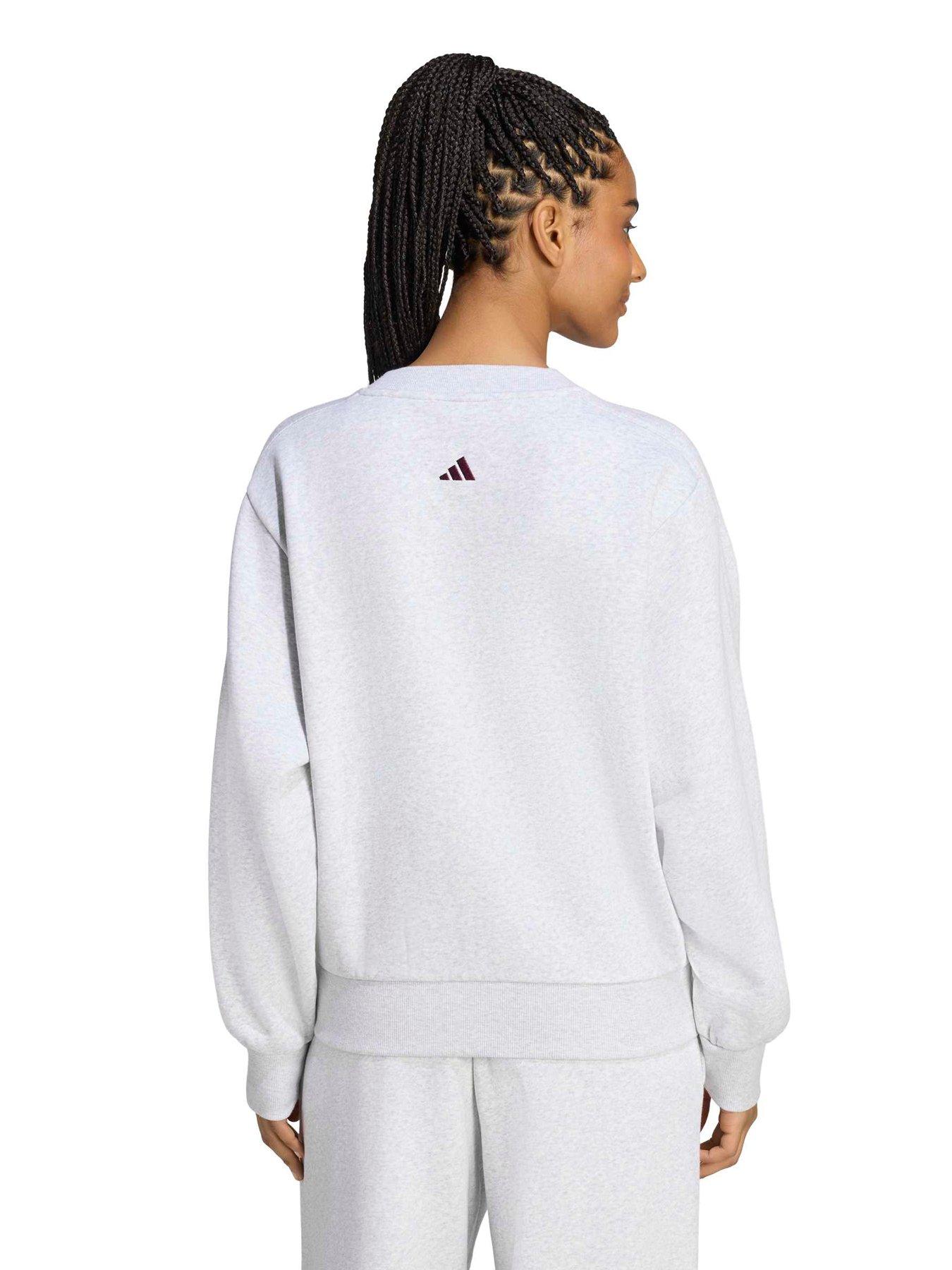 Image 2 of 5 of adidas Sportswear Womens Logo Crew Knit Sweatshirt - Grey