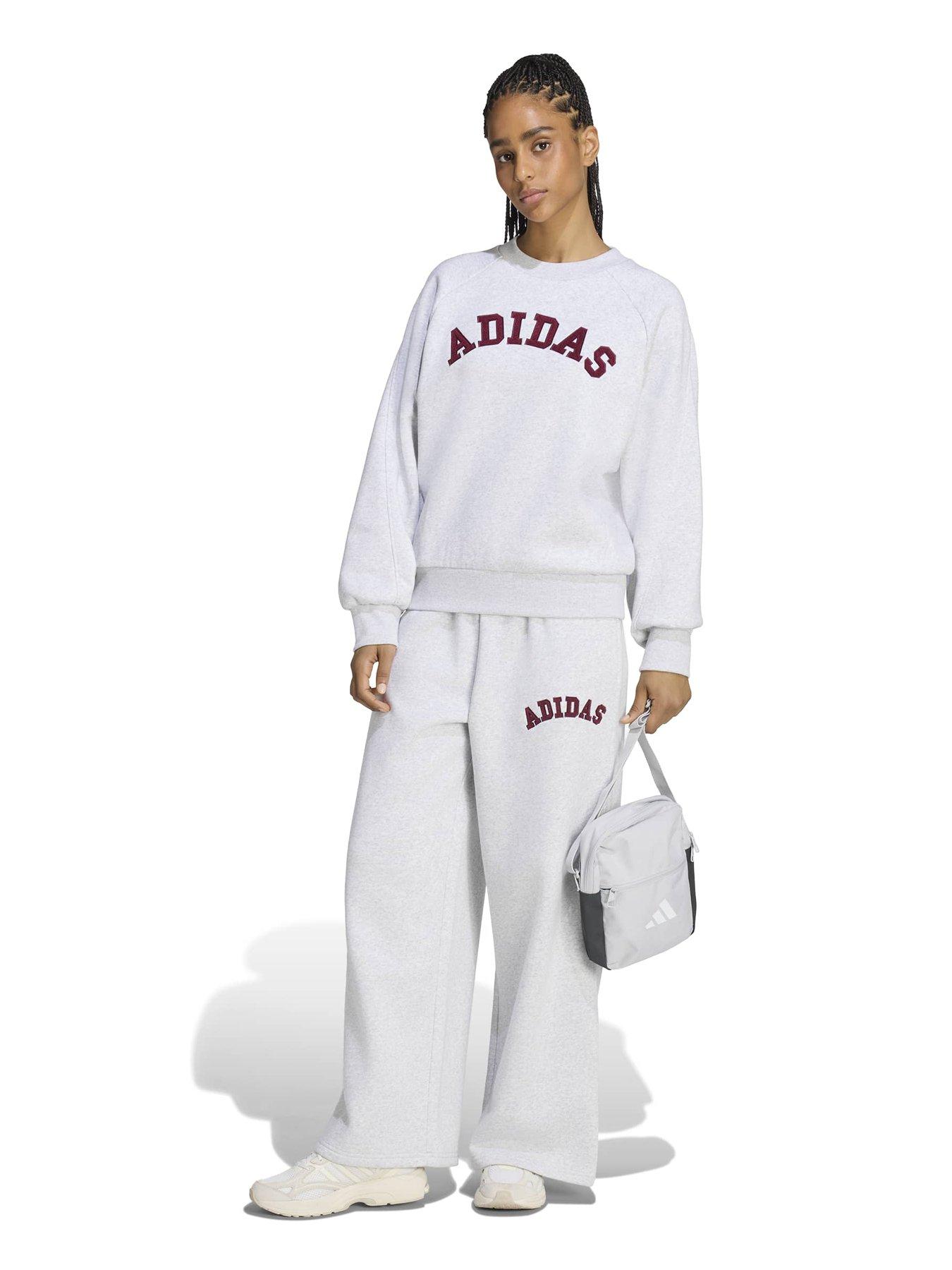 Image 3 of 5 of adidas Sportswear Womens Logo Crew Knit Sweatshirt - Grey