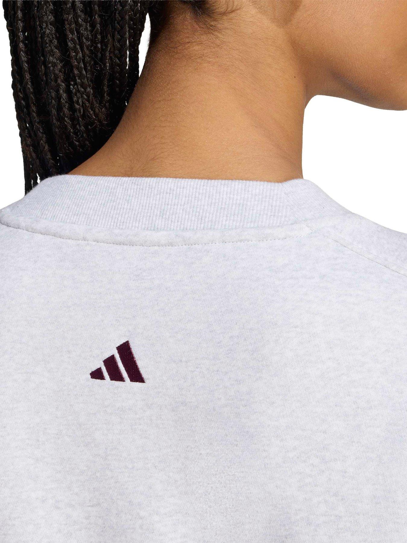 Image 5 of 5 of adidas Sportswear Womens Logo Crew Knit Sweatshirt - Grey