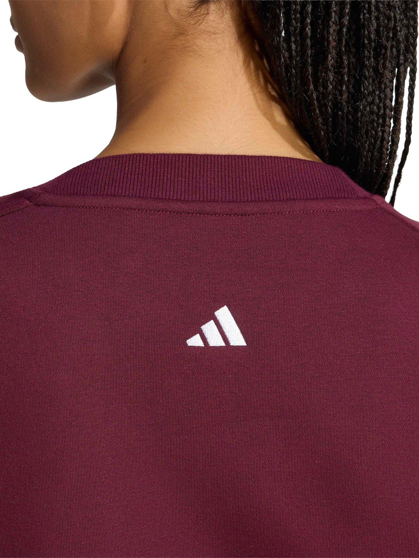 Image 5 of 5 of adidas Sportswear Womens Logo Crew Sweatshirt - Burgundy