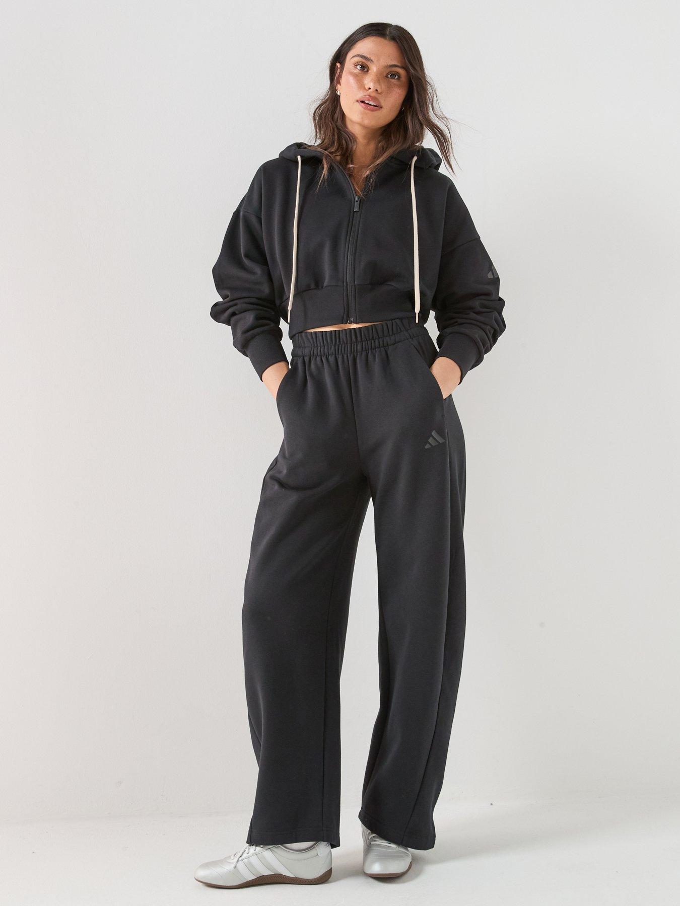 Image 3 of 5 of adidas Sportswear Womens Essentials Fleece Full Zip Hooded Jacket - Black