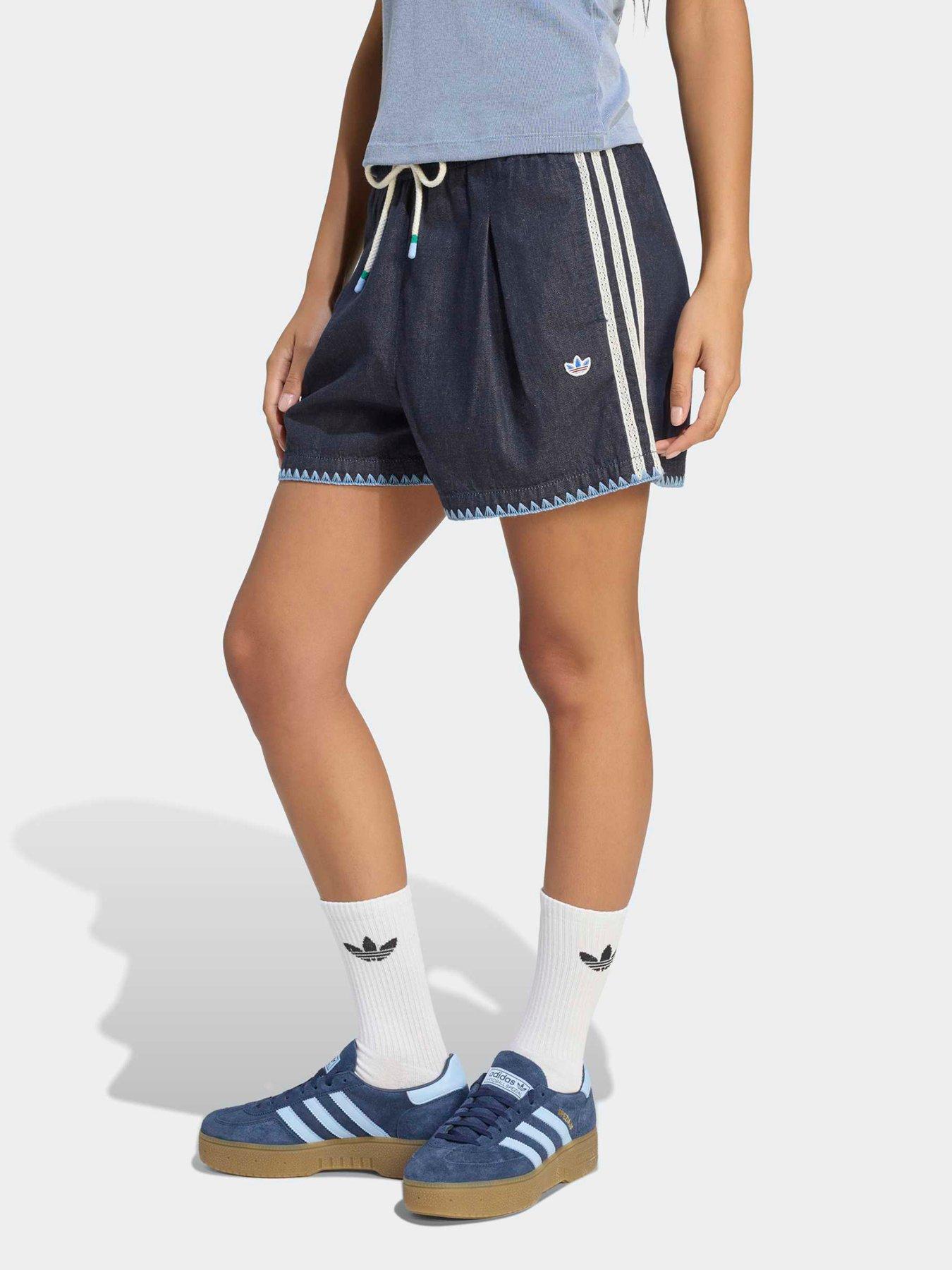 Image 1 of 6 of adidas Originals Womens Resort Shorts - Denim - Blue