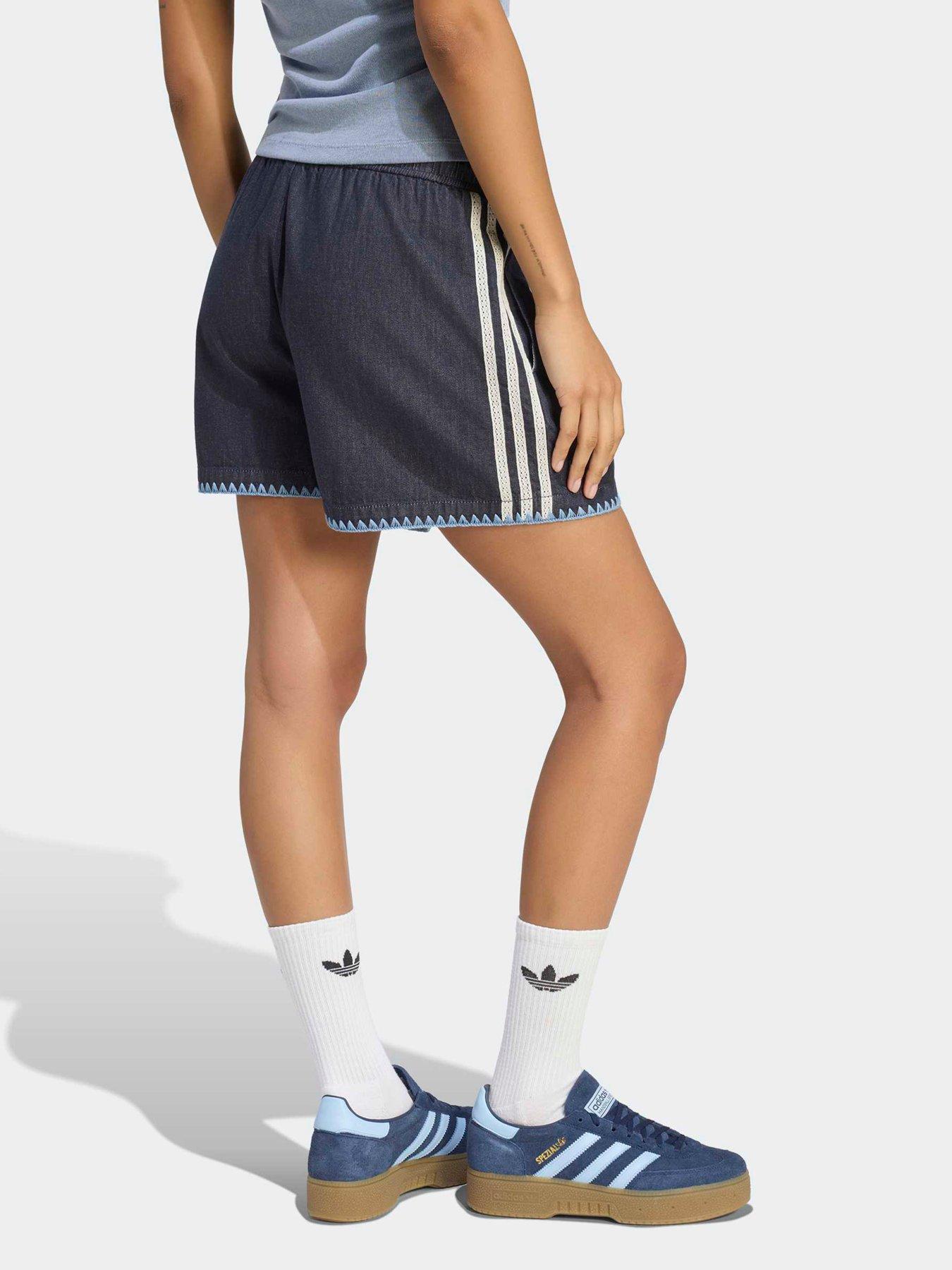 Image 2 of 6 of adidas Originals Womens Resort Shorts - Denim - Blue