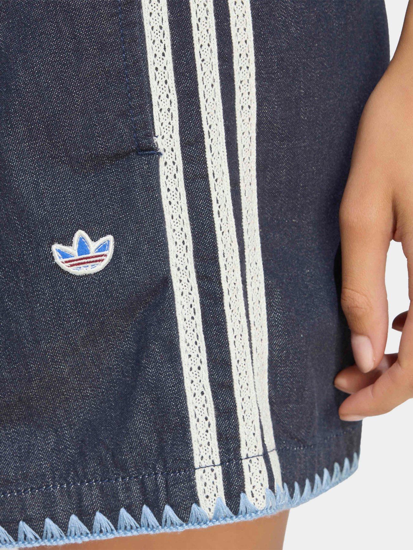 Image 4 of 6 of adidas Originals Womens Resort Shorts - Denim - Blue