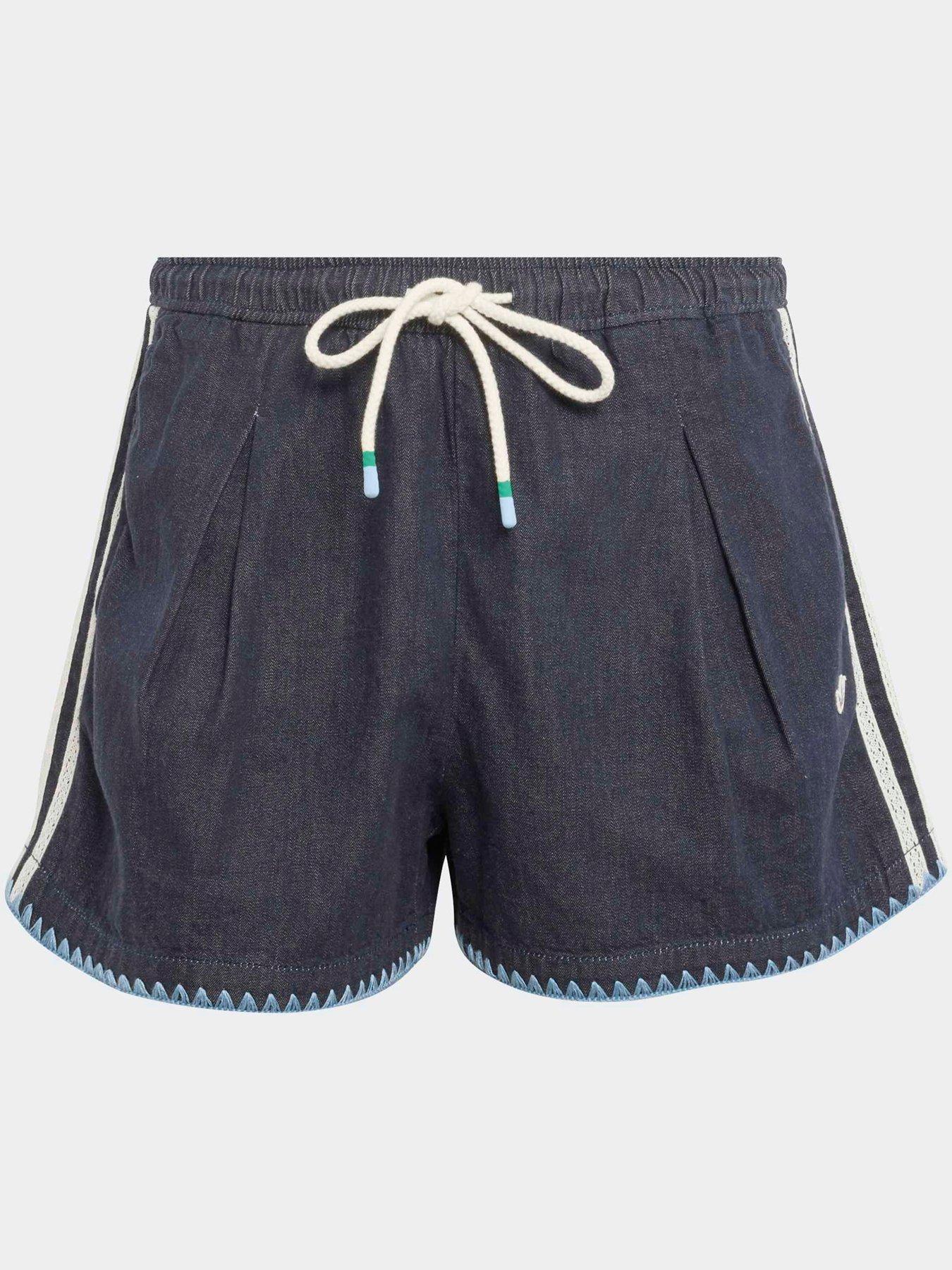Image 6 of 6 of adidas Originals Womens Resort Shorts - Denim - Blue