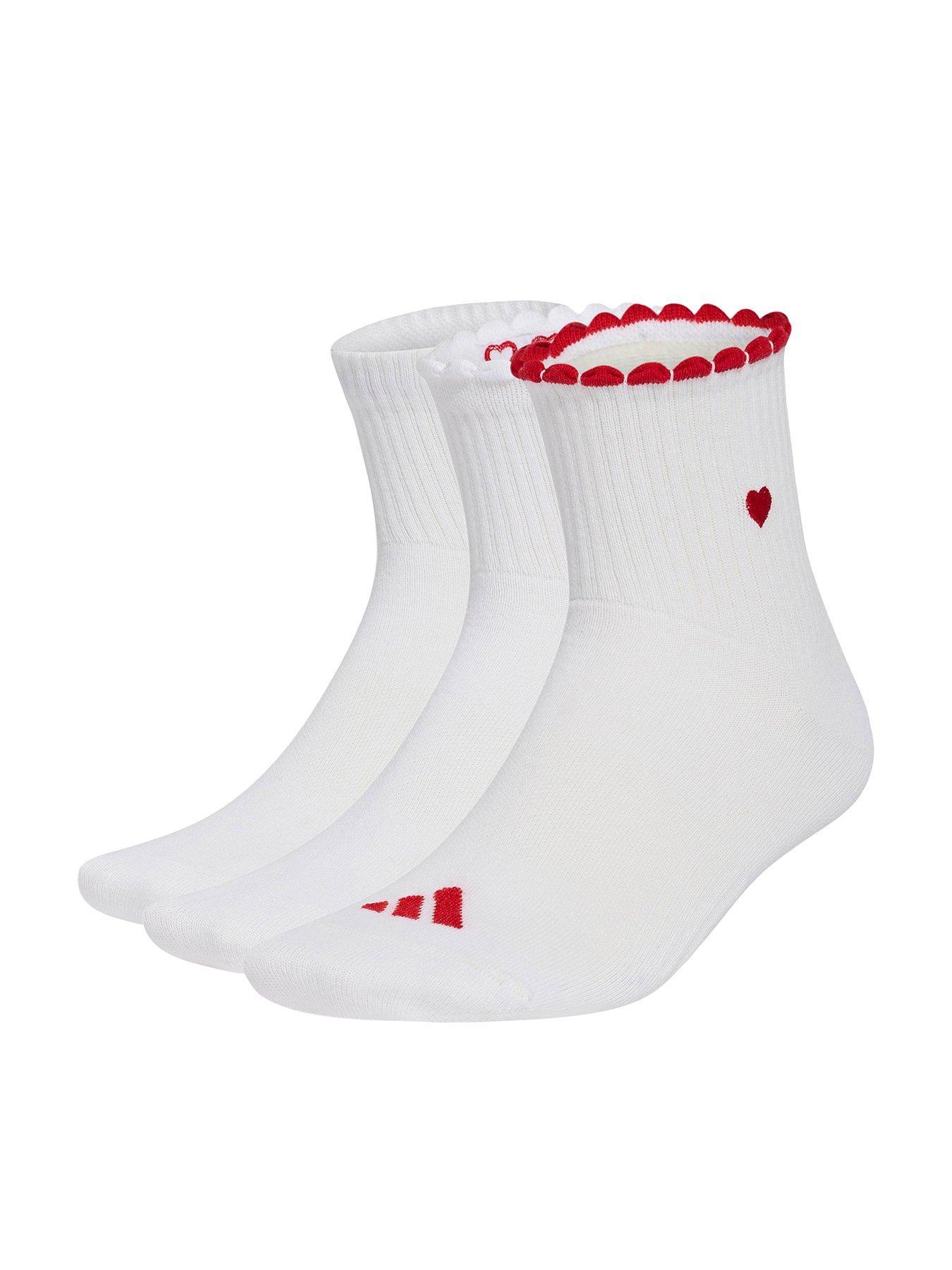 adidas Sportswear Womens Graphic Socks 3 Pack - White