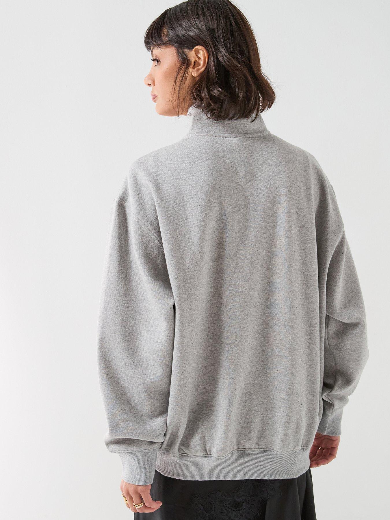 Image 2 of 6 of adidas Originals Women's Essentials Half Zip Sweatshirt - Grey