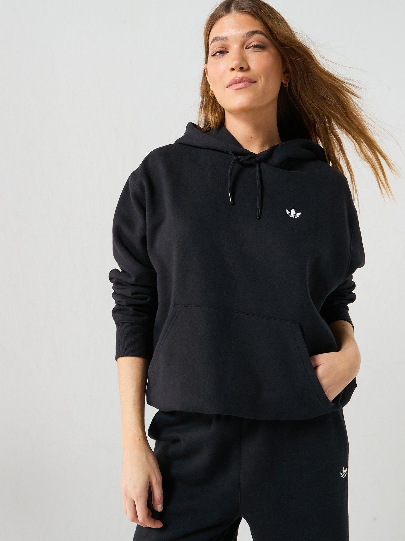 adidas Originals Women's Essentials Oversized Fleece Hoodie - Black