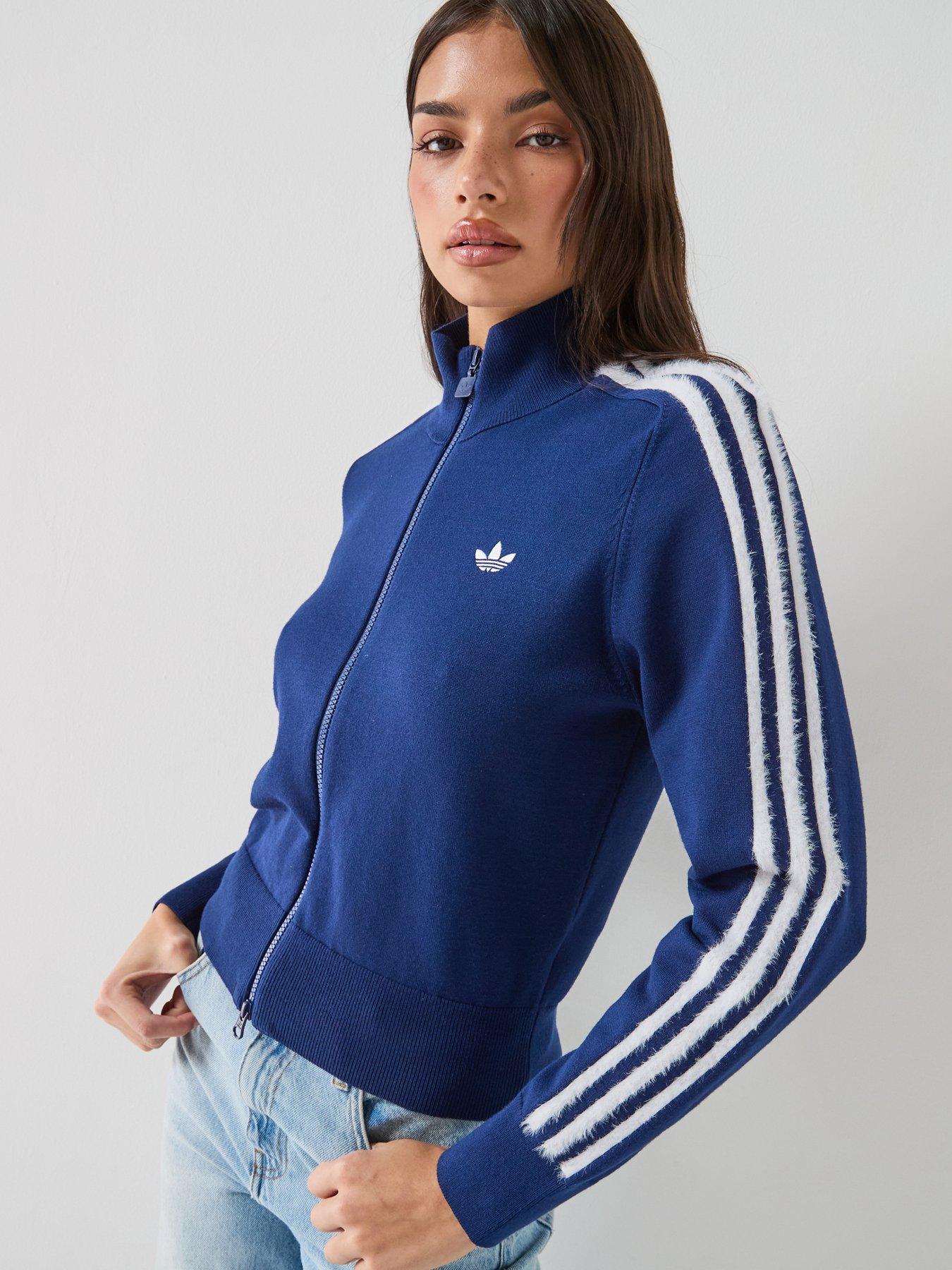 adidas Originals Womens Knit Firebird Track Top - Blue