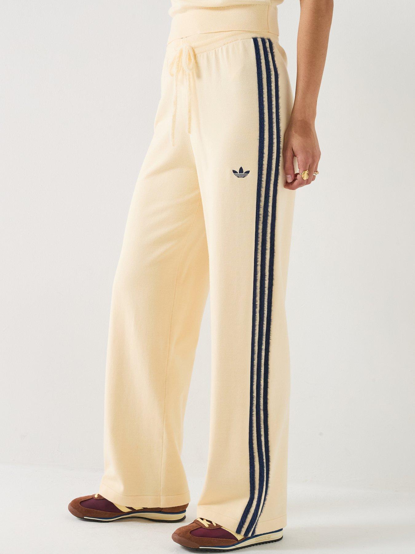 adidas Originals KNIT FIREBIRD TRACK PANT - Warm Vanilla/Night Indigo