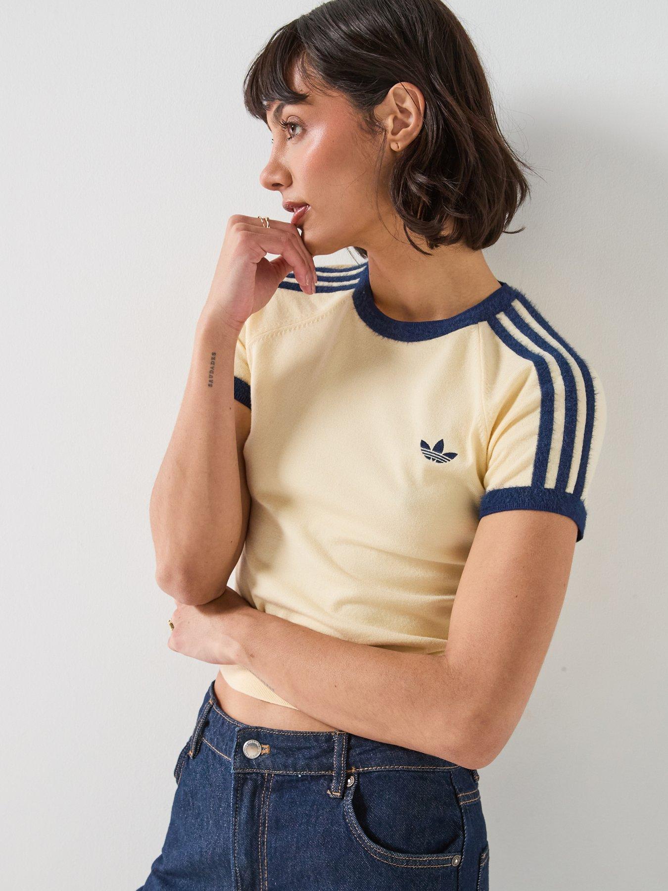 adidas Originals Womens Knit T-shirt - Yellow