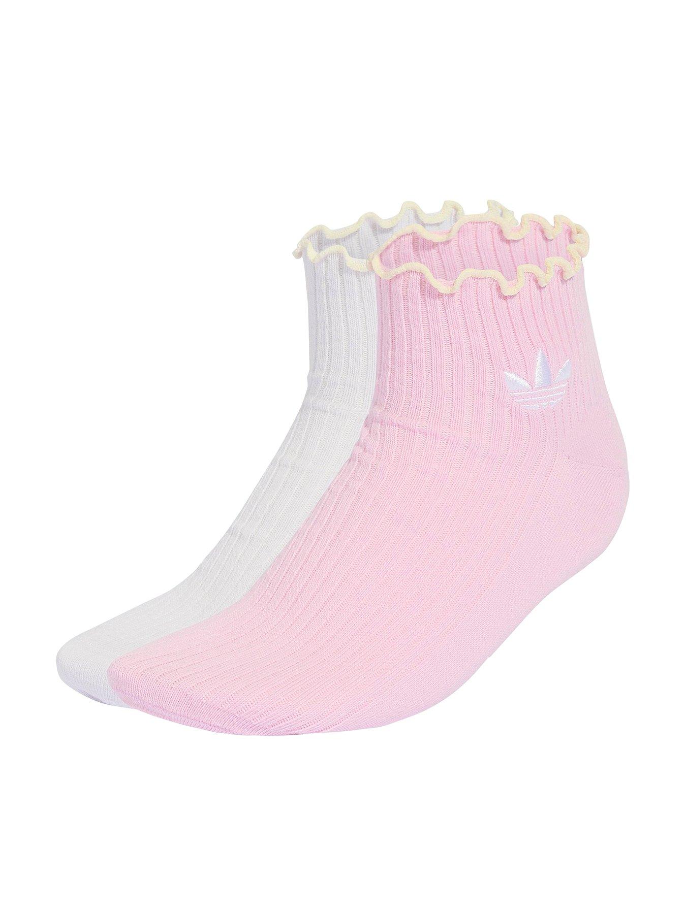 adidas Originals Womens Ruffle Soocks 2 Pack - Pink