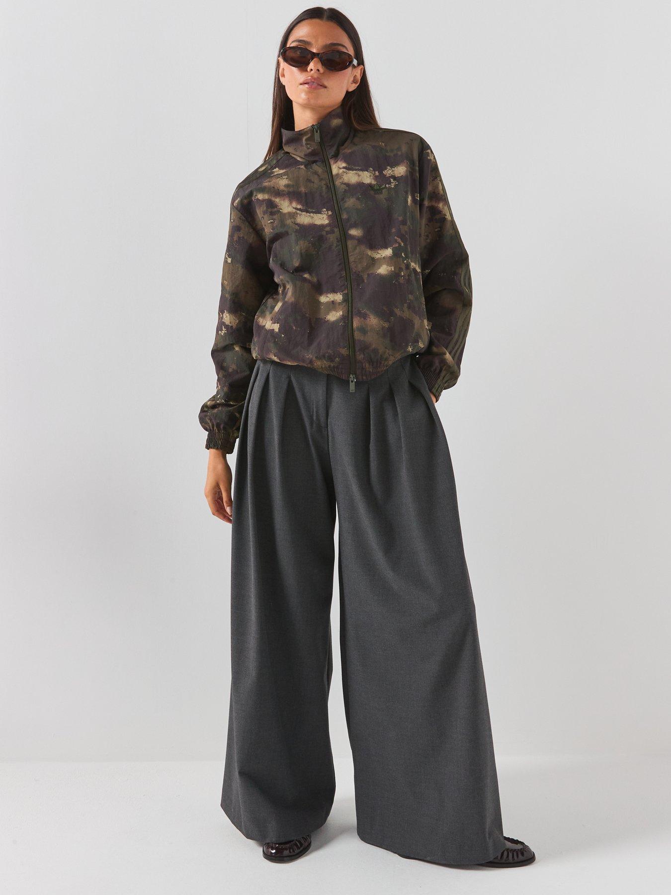 Image 3 of 6 of adidas Originals Women's Loose Fit Camouflage Track Jacket - Green
