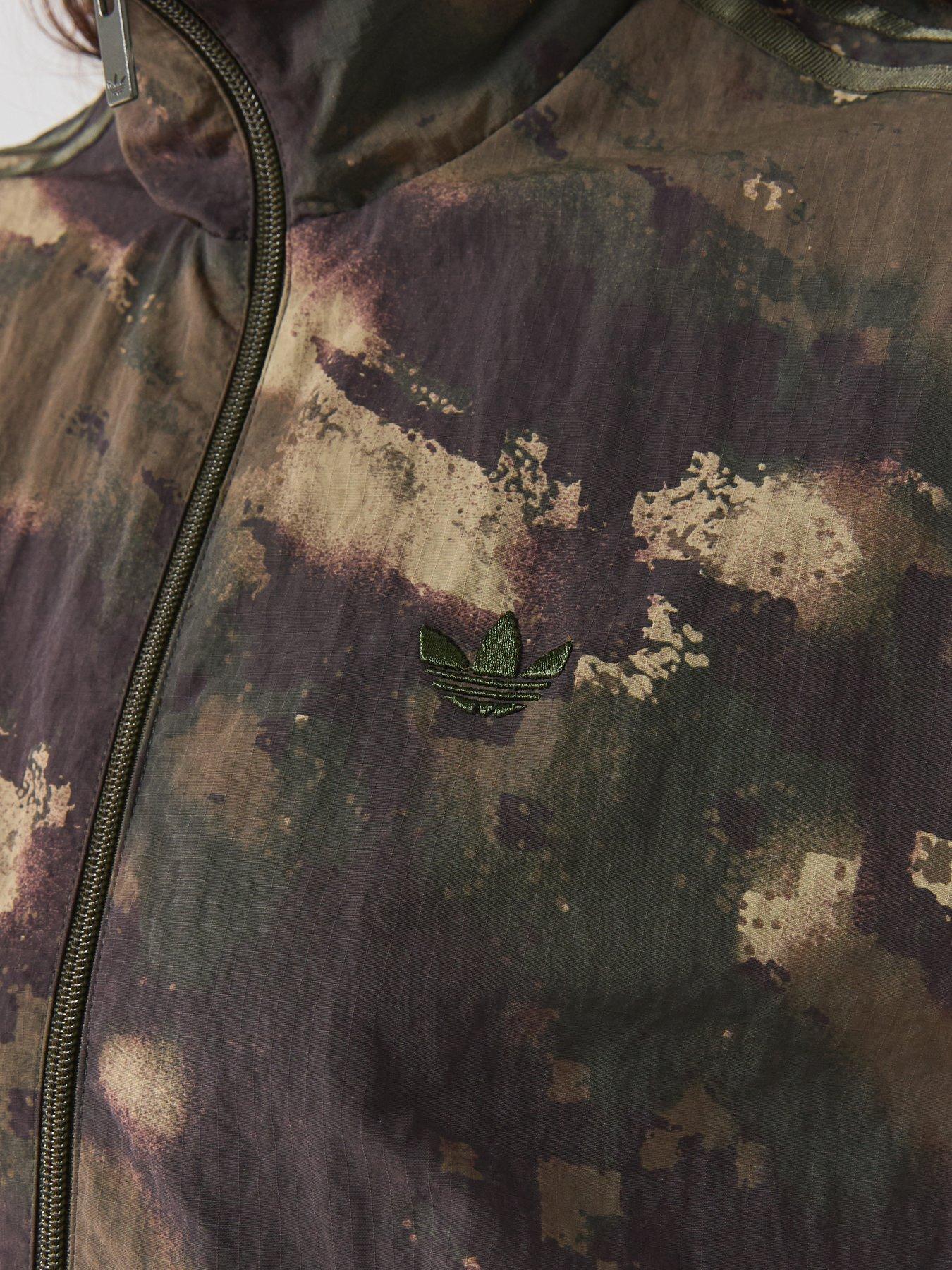 Image 4 of 6 of adidas Originals Women's Loose Fit Camouflage Track Jacket - Green