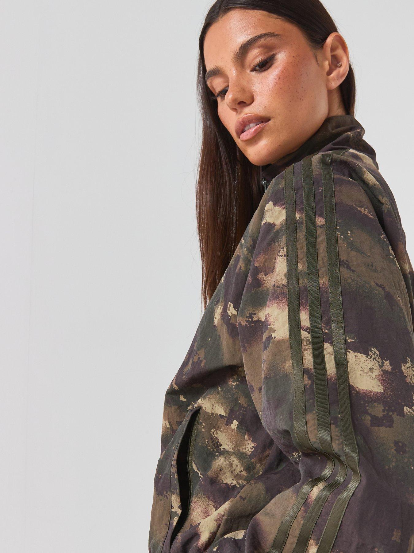 Image 5 of 6 of adidas Originals Women's Loose Fit Camouflage Track Jacket - Green
