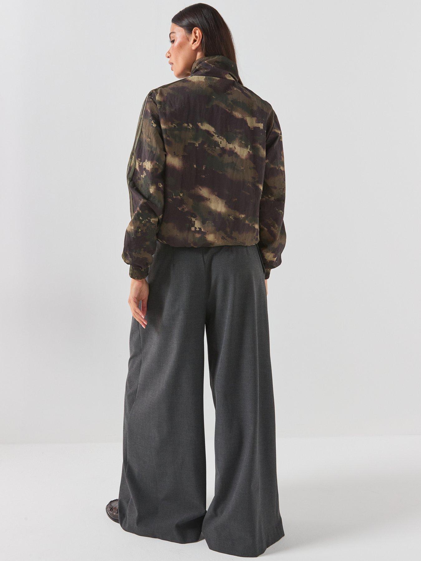 Image 6 of 6 of adidas Originals Women's Loose Fit Camouflage Track Jacket - Green