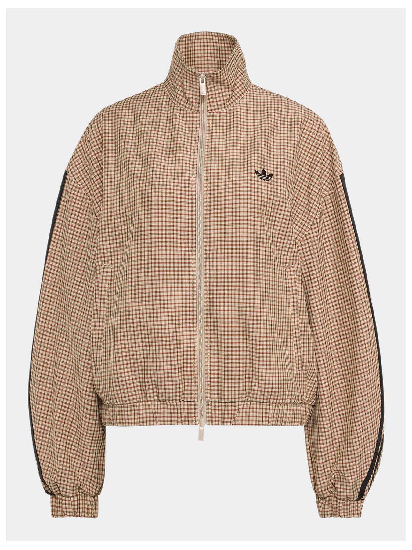 adidas Originals Women's Checked Track Jacket - Beige