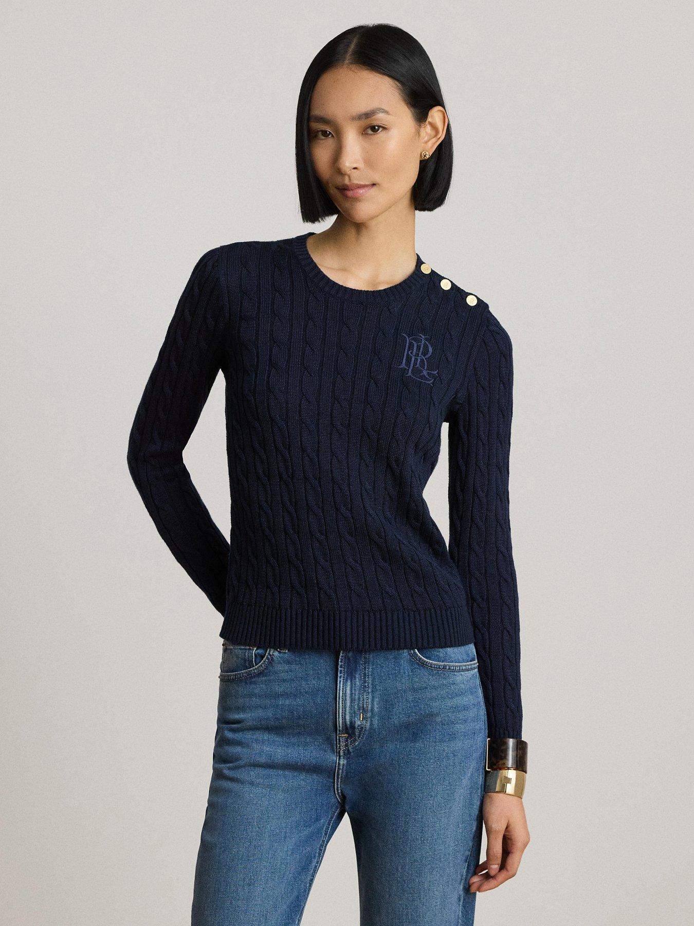 Lauren by Ralph Lauren Cable Knit Sweater - Blue