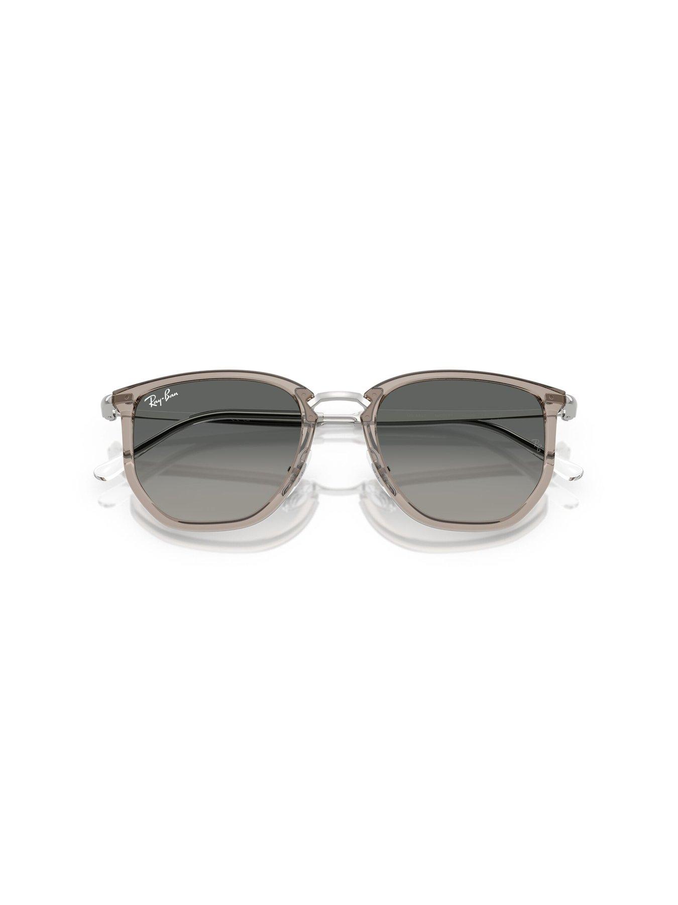 Image 4 of 5 of Ray-Ban 0rb4451 Irregular Sunglasses Transparent Grey Frame With Grey Gradient Lens