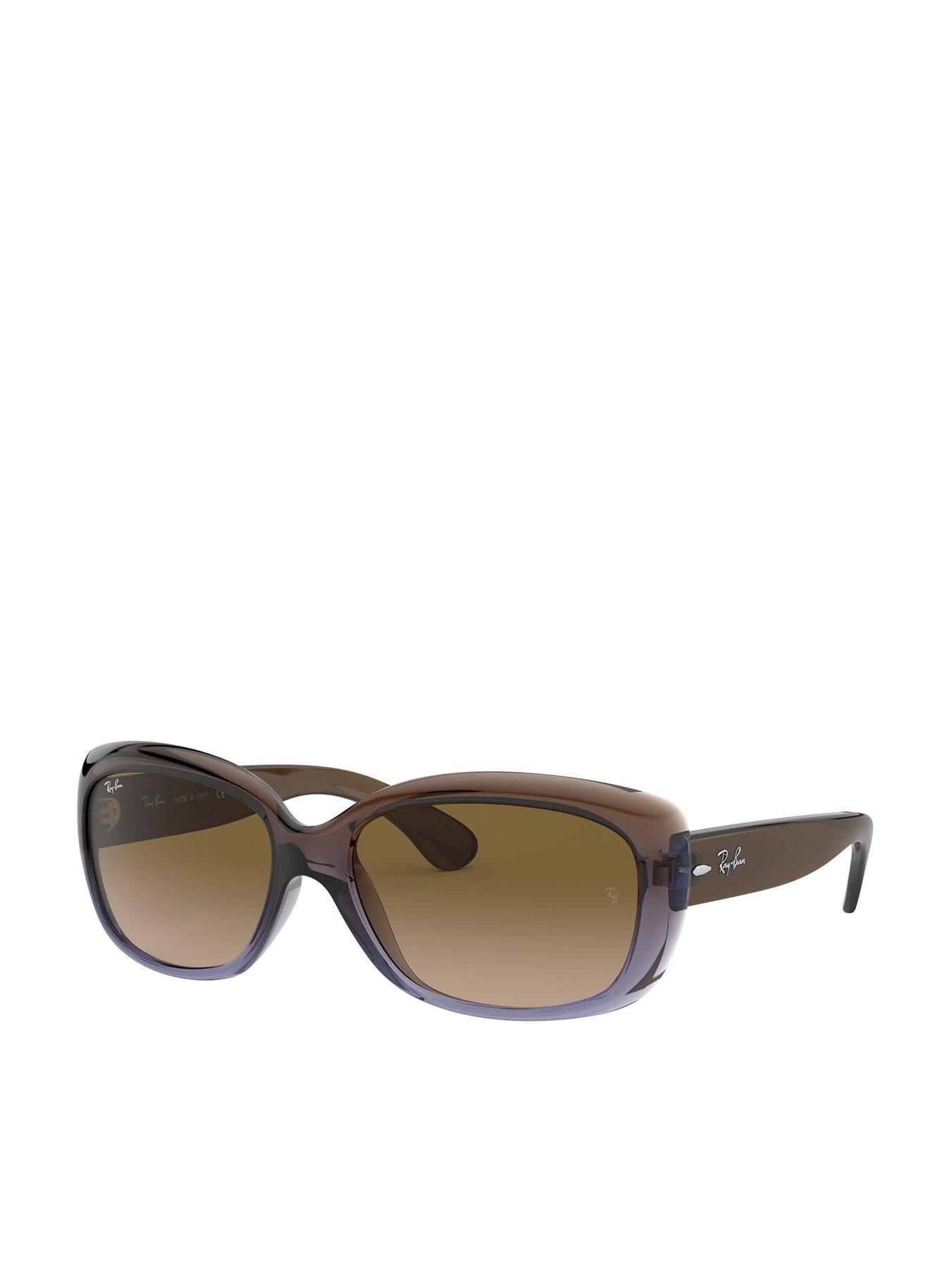 Ray-Ban Jackie Ohh Butterfly Sunglasses Brown Gradient Lilac Frame With Light Brown Gradient Brown Lens