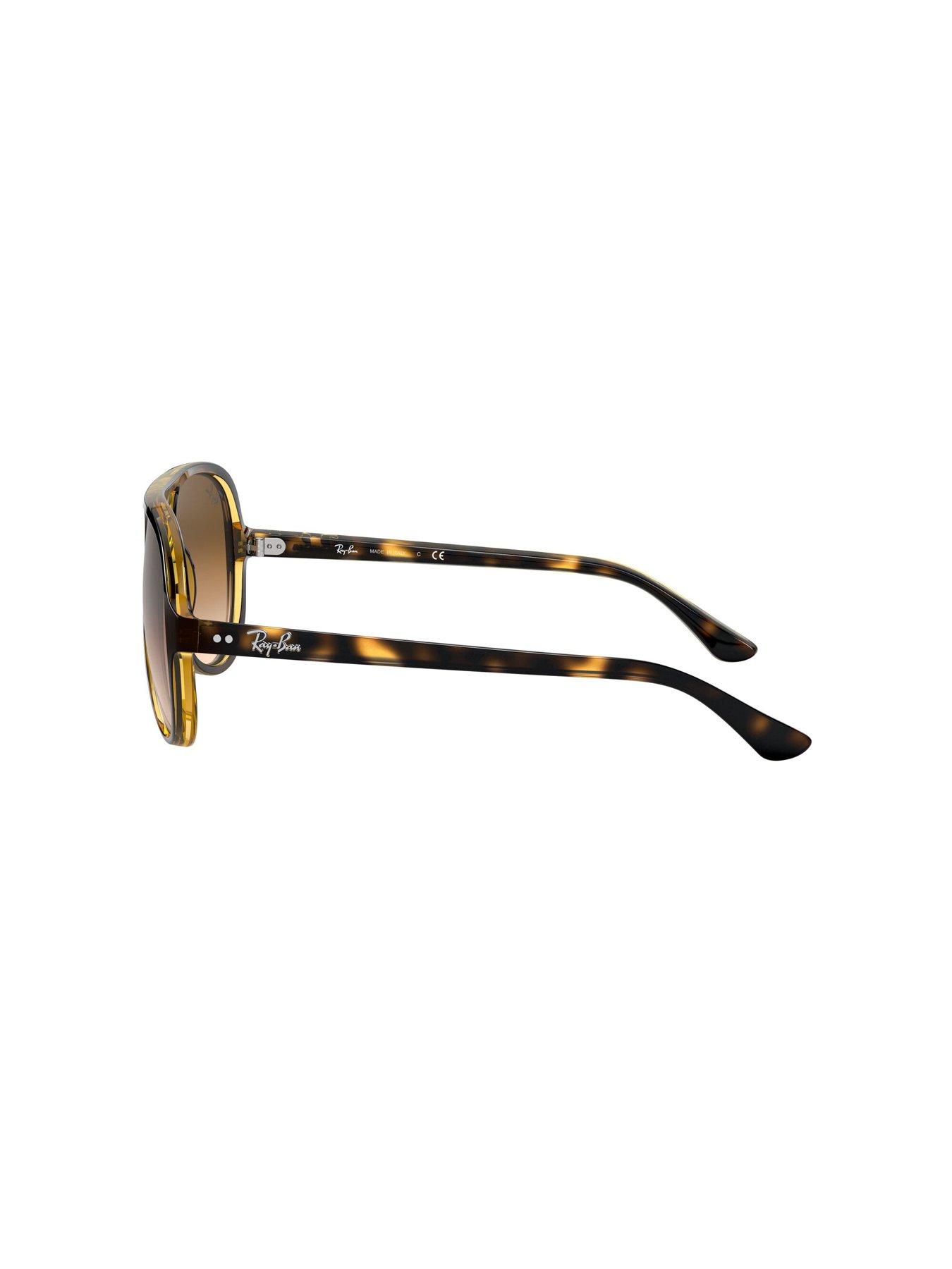 Image 2 of 5 of Ray-Ban Cats 5000 Pilot Sunglasses Light Havana Frame With Clear Gradient Brown Lens