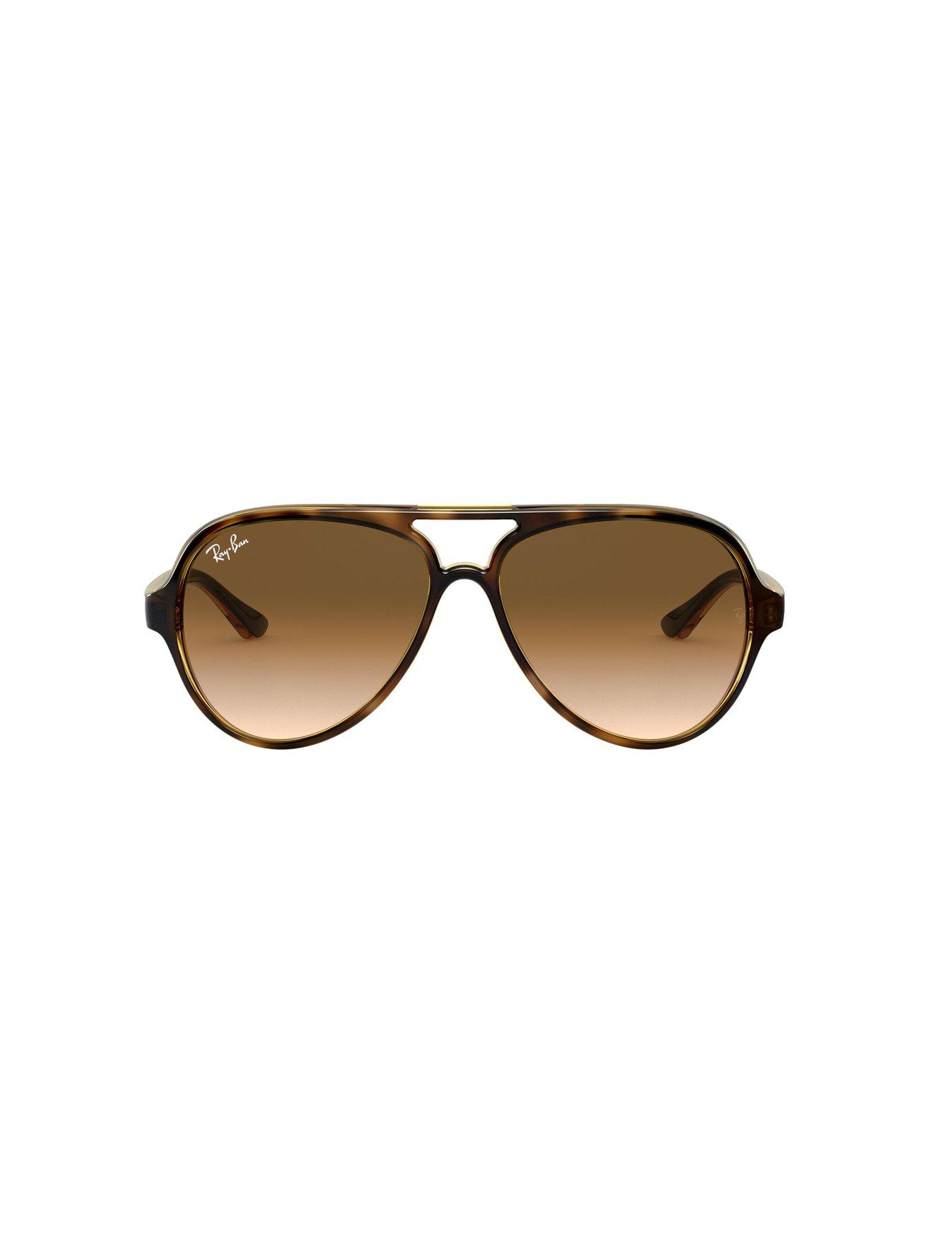 Image 3 of 5 of Ray-Ban Cats 5000 Pilot Sunglasses Light Havana Frame With Clear Gradient Brown Lens