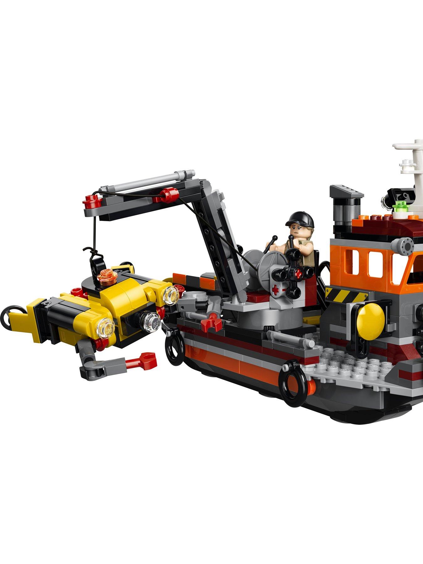 Image 4 of 8 of LEGO Jurassic World Mosasaurus Dinosaur Boat Attack Toy 77983