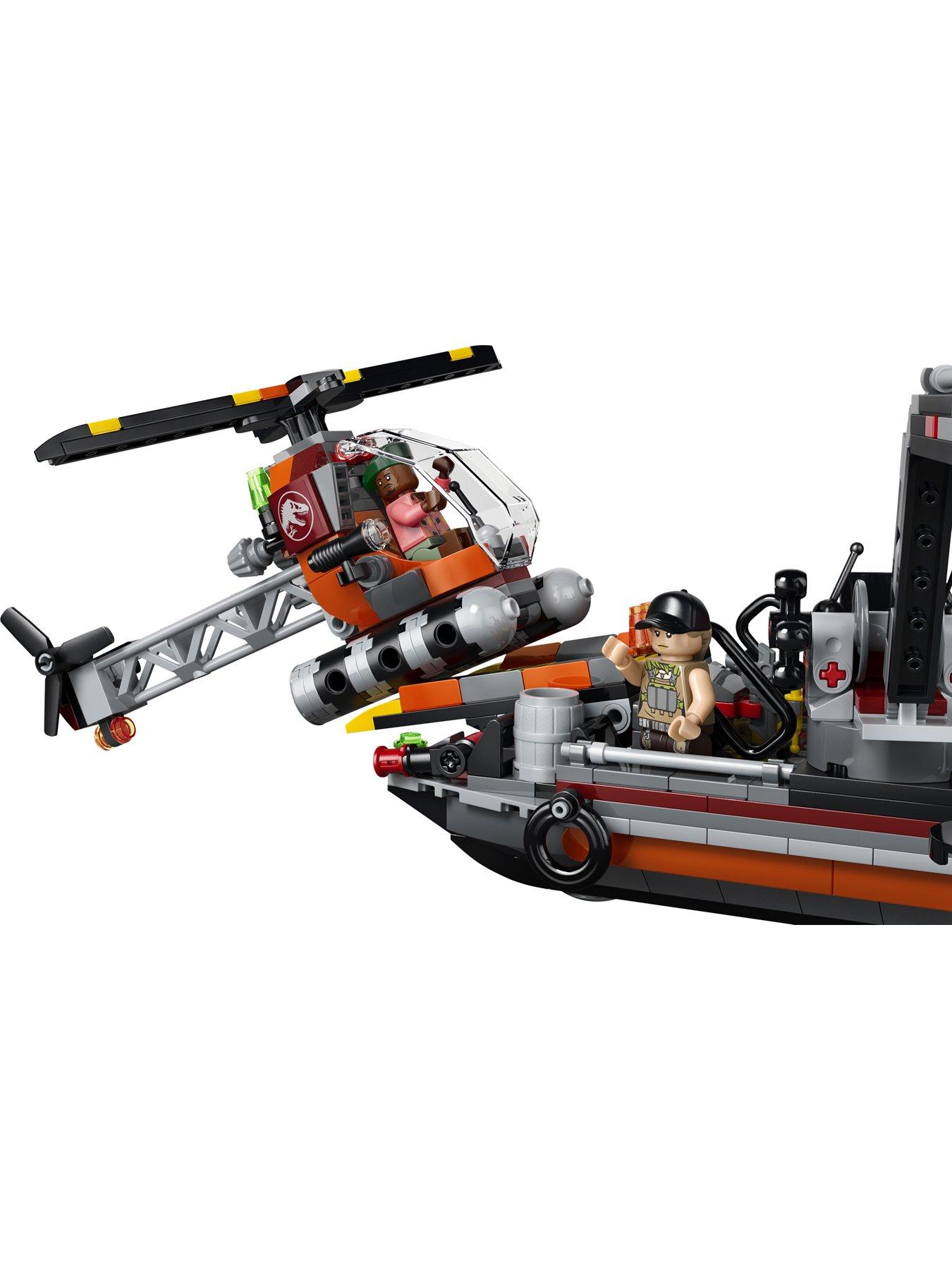 Image 5 of 8 of LEGO Jurassic World Mosasaurus Dinosaur Boat Attack Toy 77983