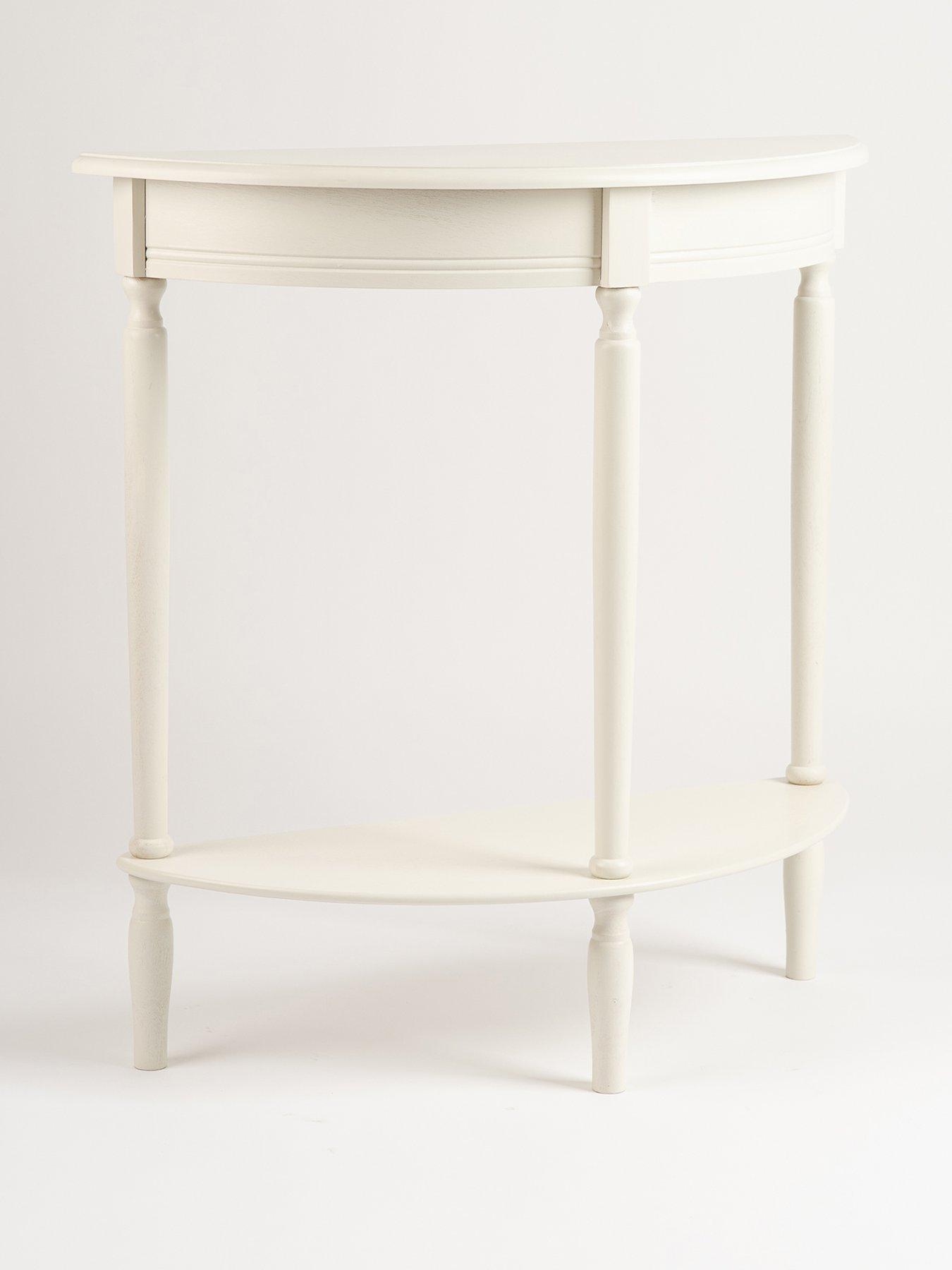 Image 2 of 3 of Scottish Everlastings Averie Half Moon Console Table - Ivory