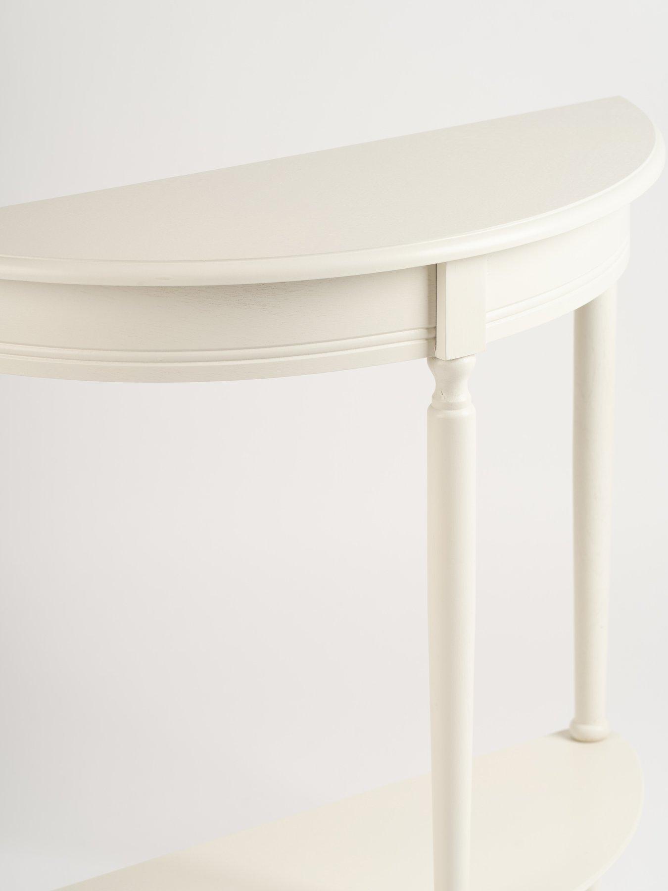 Image 3 of 3 of Scottish Everlastings Averie Half Moon Console Table - Ivory
