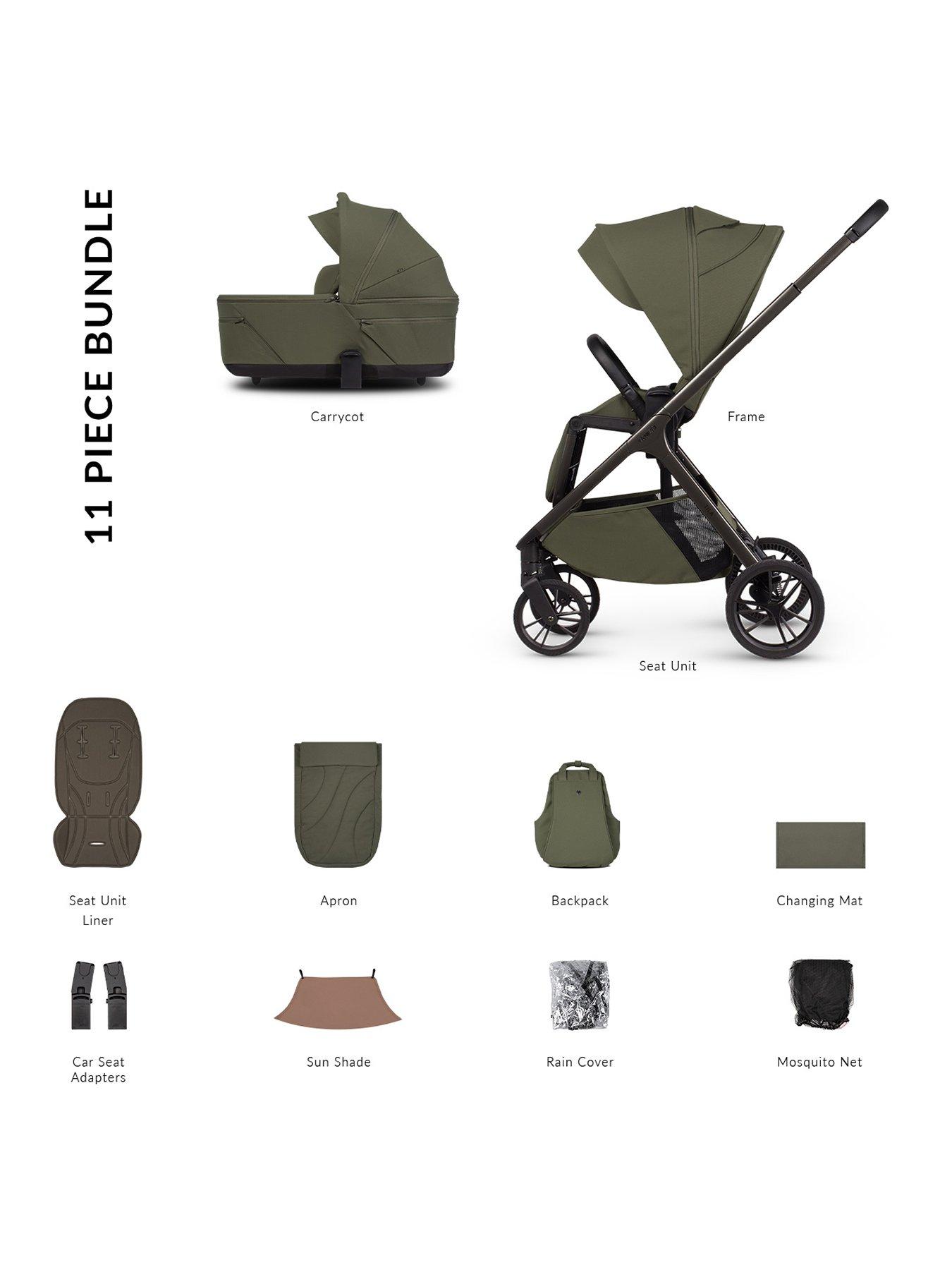 Venicci Tila 2in1 Pushchair and Carrycot Inc. Adapters - Olive