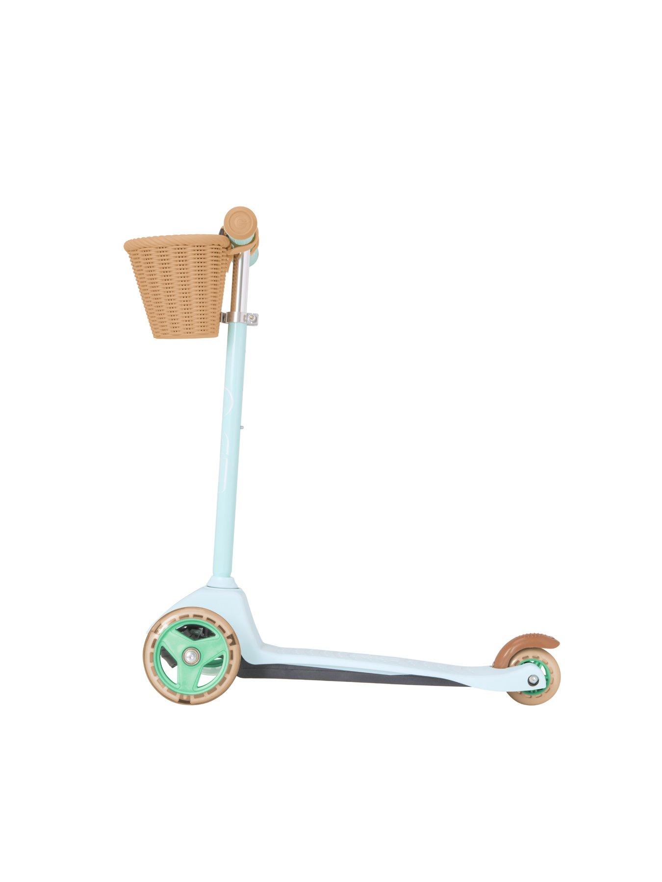 Image 4 of 7 of EVO Mini Cruiser 3 Wheel Scooter with Basket - Mint Green