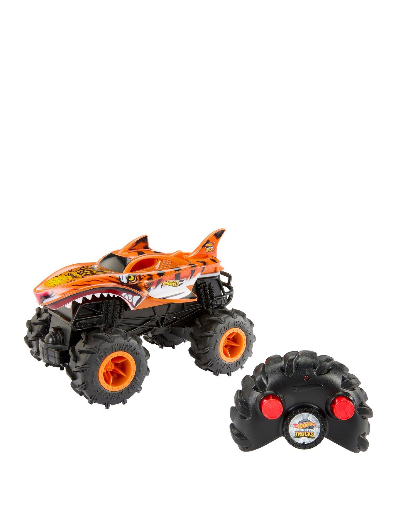 Hot Wheels Hot Wheels RC Monster Trucks HW Tiger Shark RC in 1:24 Scale, Remote-Control Toy Truck