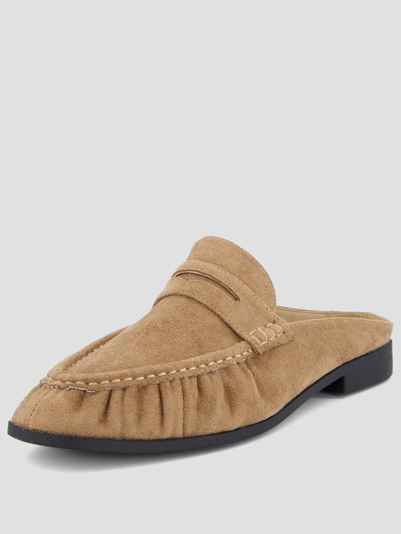 Image 2 of 7 of The Very Collection Wide Fit Mule Loafer - Taupe