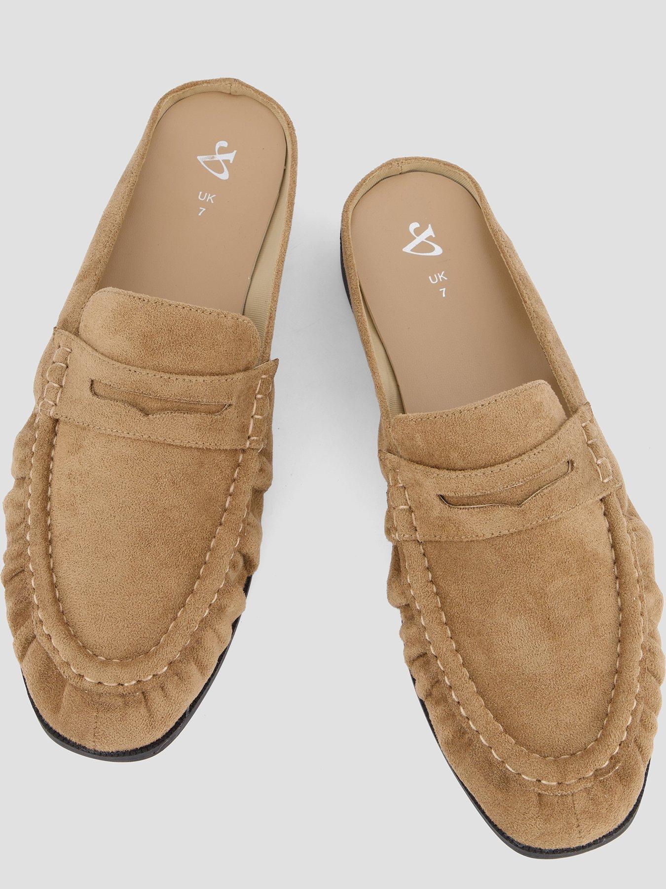 Image 3 of 7 of The Very Collection Wide Fit Mule Loafer - Taupe
