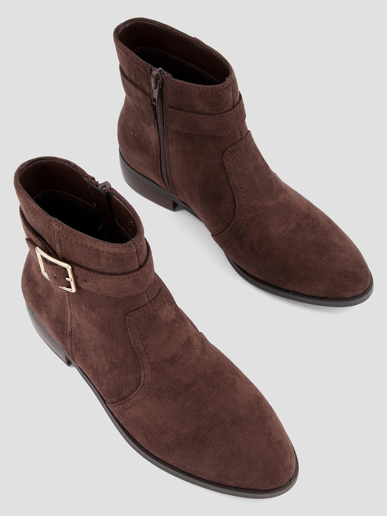 Image 4 of 7 of The Very Collection Ankle Boot With Buckle Strap - Brown