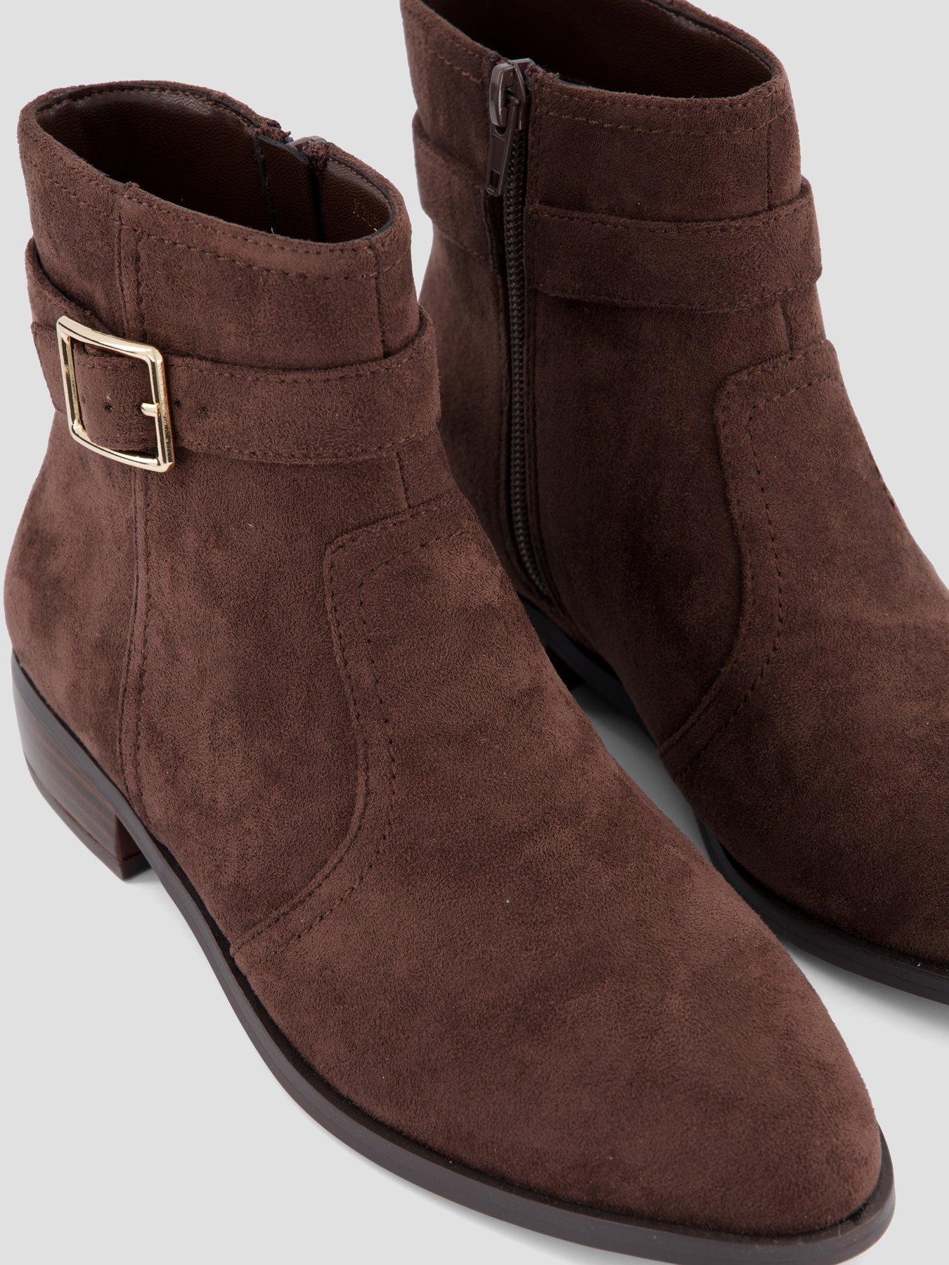 Image 6 of 7 of The Very Collection Ankle Boot With Buckle Strap - Brown