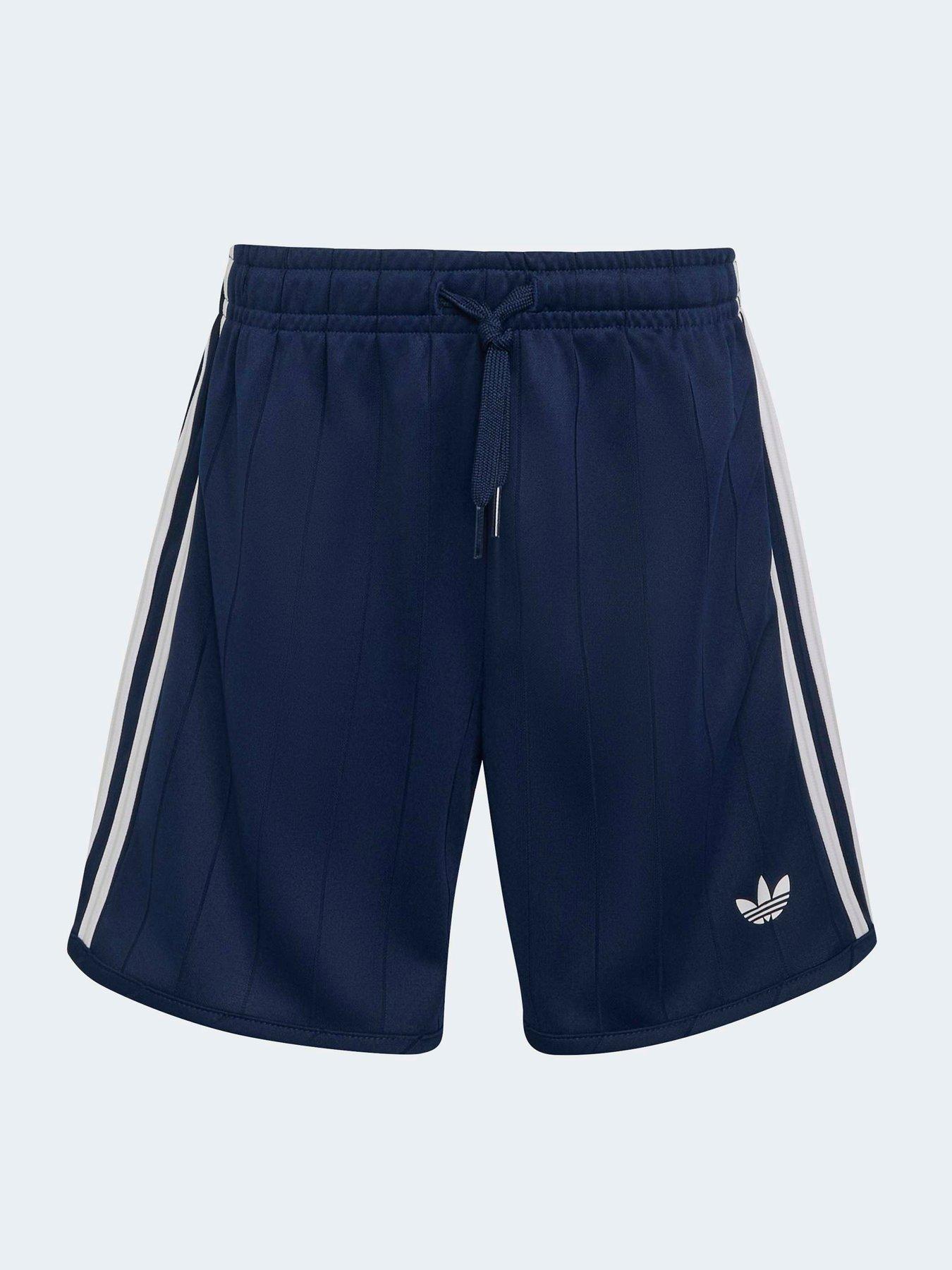 Image 7 of 7 of adidas Originals Kids Polo Pinstripe Short Tee Set - Blue