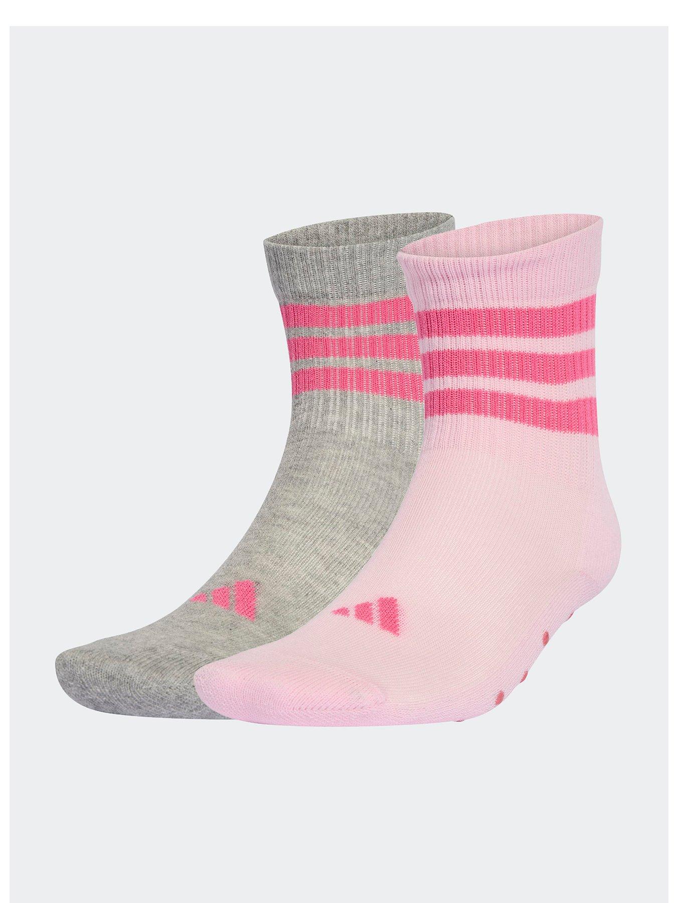 adidas Sportswear Kids No Slip Socks - Pink/grey