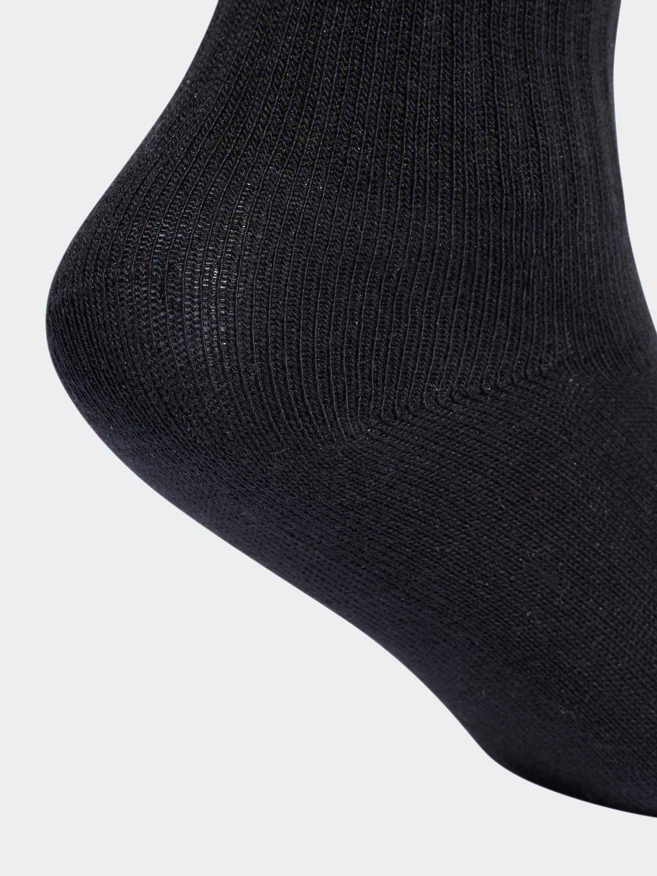 Image 4 of 4 of adidas Originals Kids 3 Stripe Crew Socks 6 Pack - Black