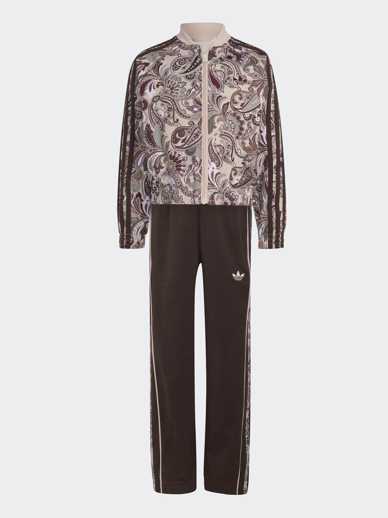 Image 6 of 6 of adidas Originals Girls Superstar Loose Track Set - Brown