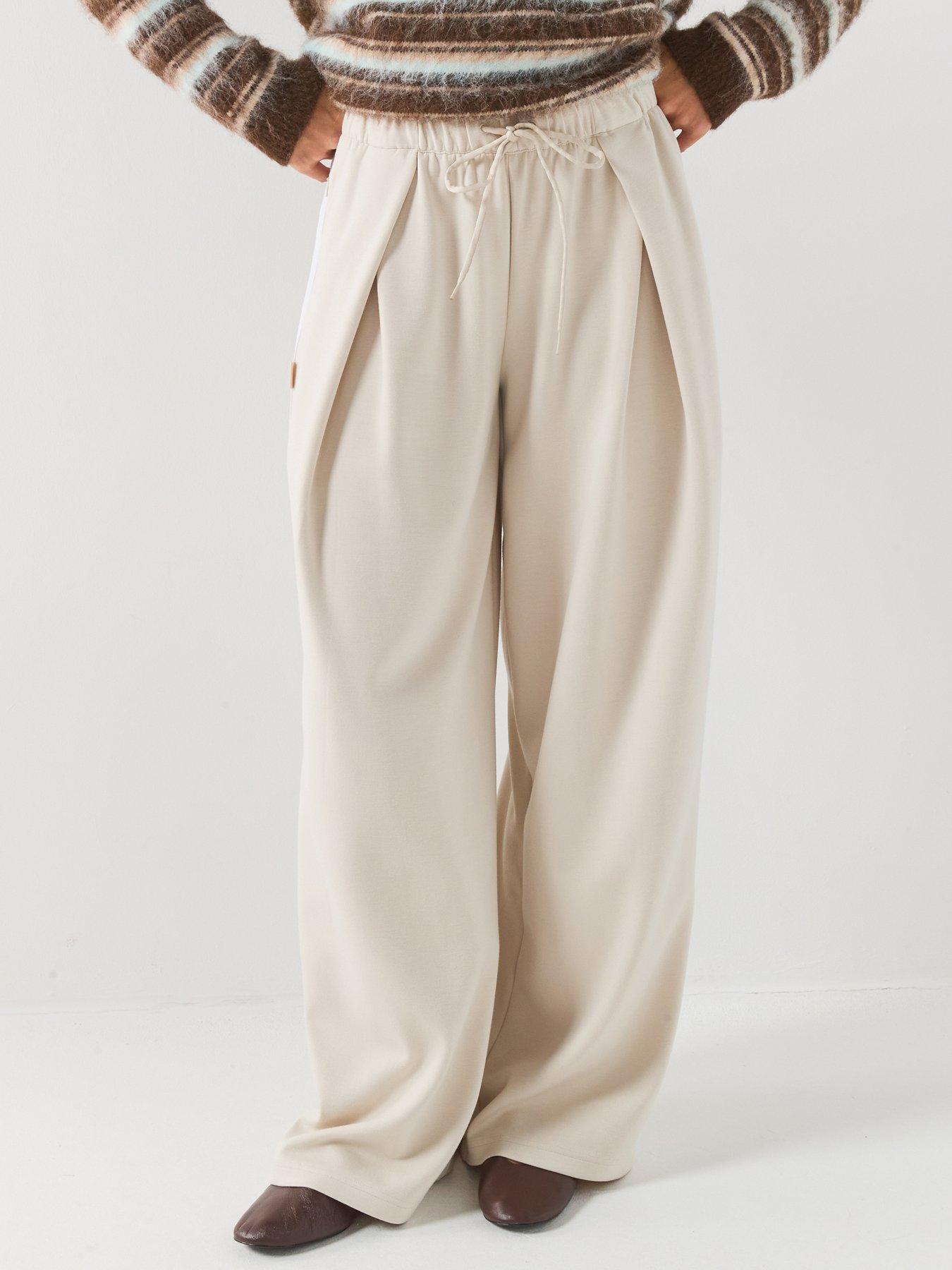 adidas Originals Womens Pleated Track Pant - Beige