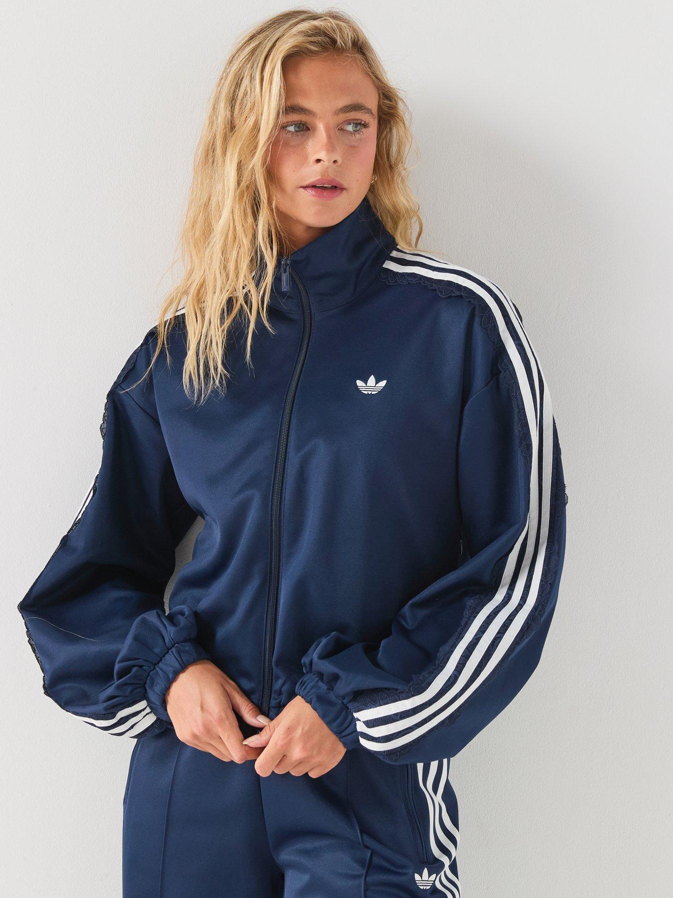 adidas Originals Womens Lace Oversized Track Top - Blue